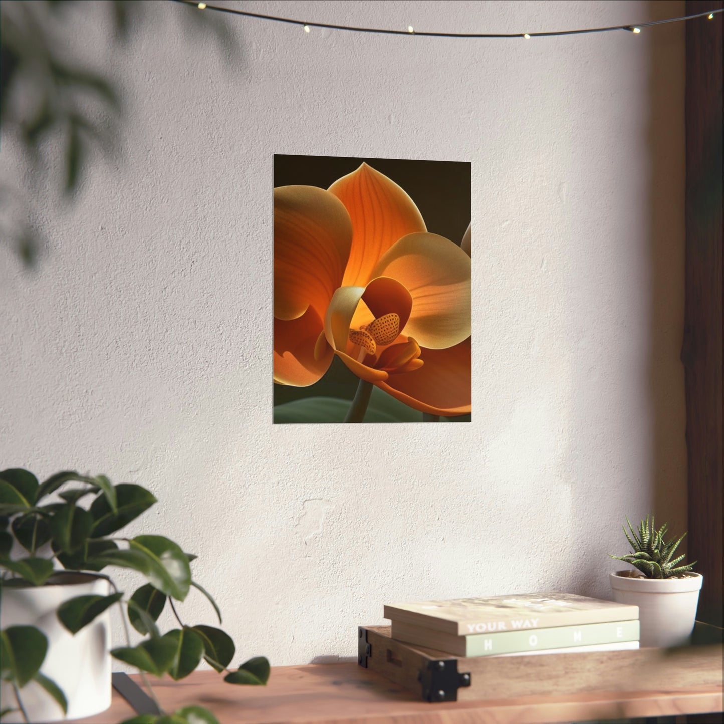 Premium Matte Vertical Posters Orange Orchid 4