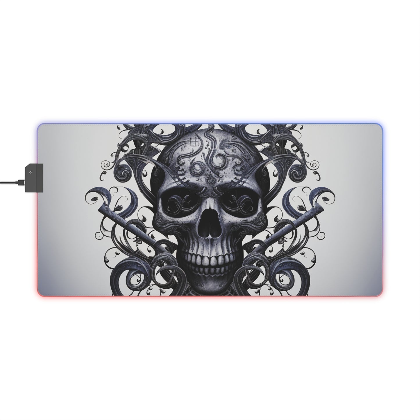 LED Gaming Mouse Pad Skull Treble Clef 1