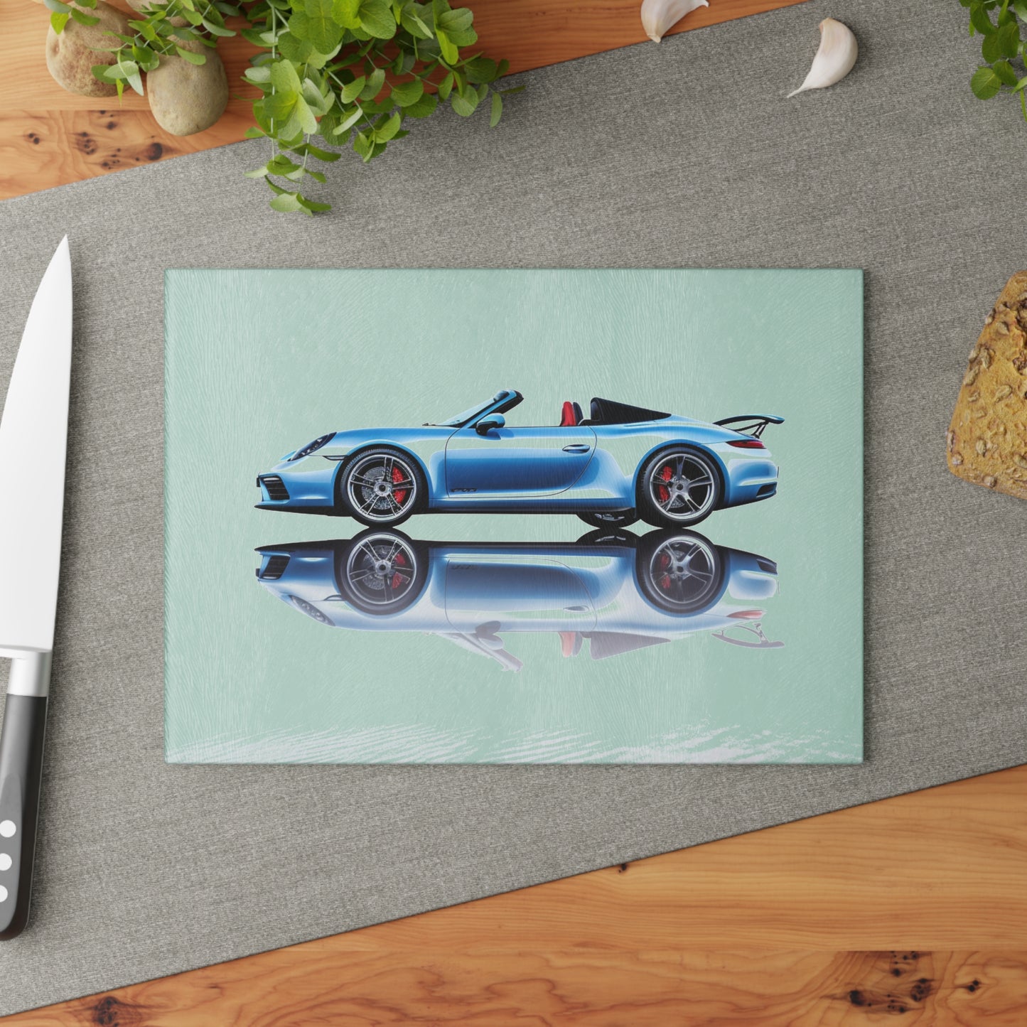 Glass Cutting Board 911 Speedster on water 4