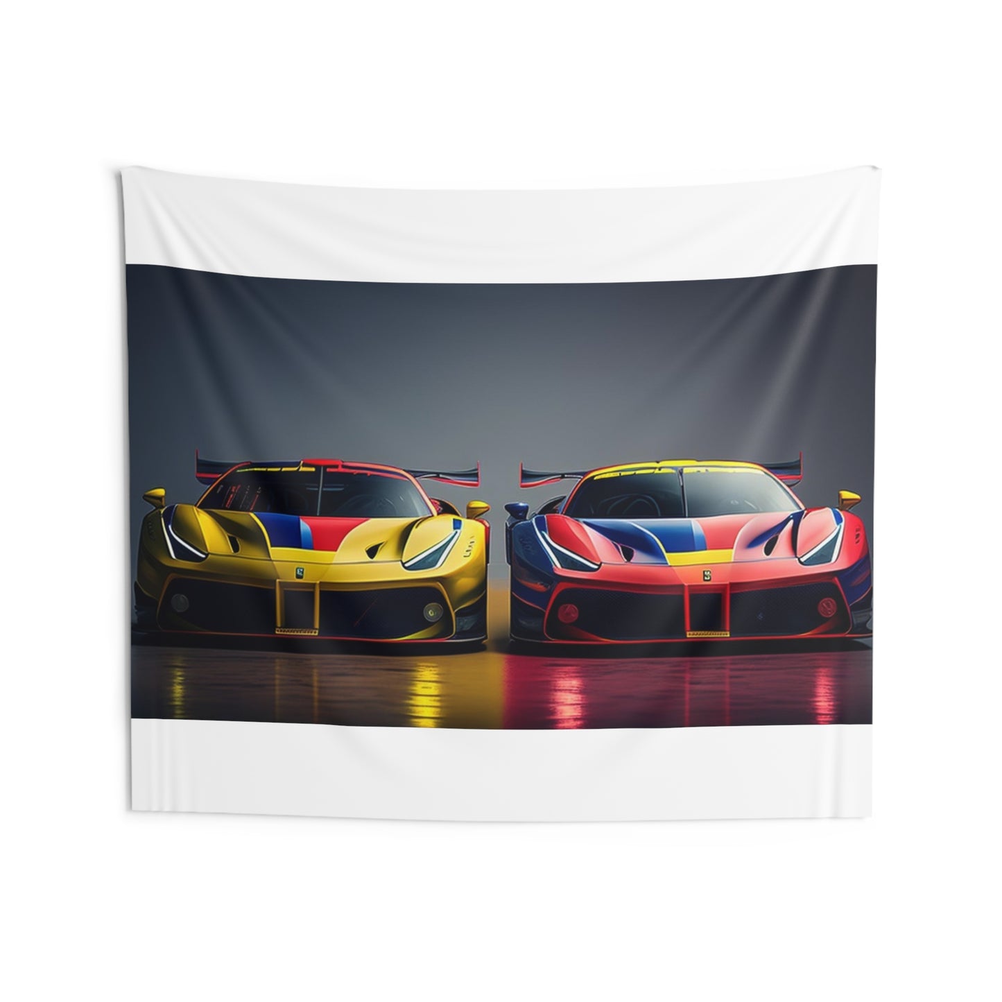 Indoor Wall Tapestries Ferrari Red Blue 1