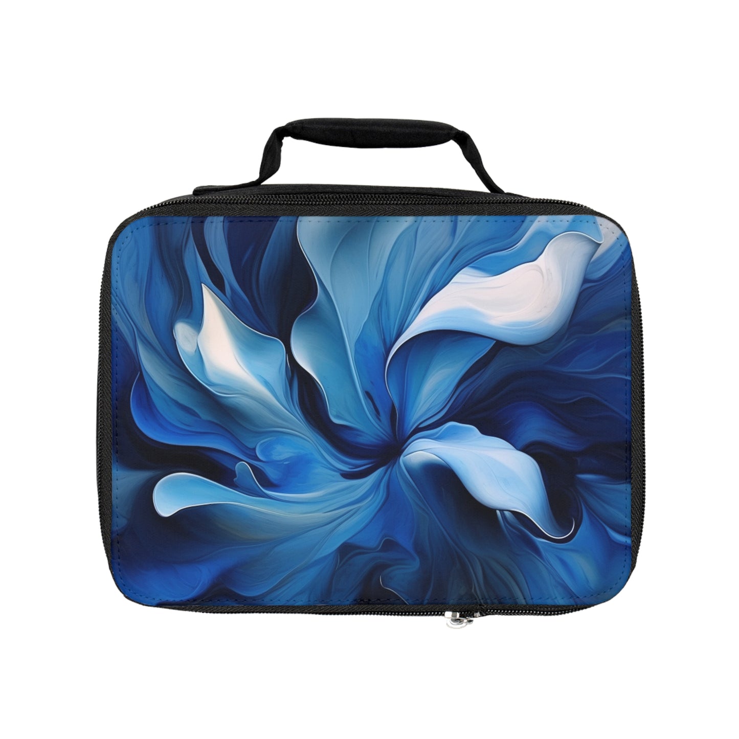 Lunch Bag Abstract Blue Tulip 4