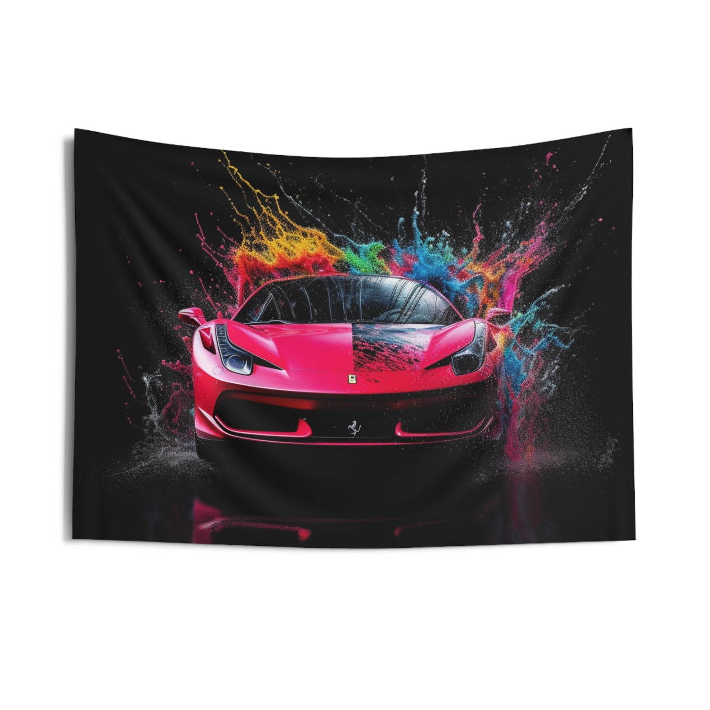 Indoor Wall Tapestries Ferrari Water Splash 2
