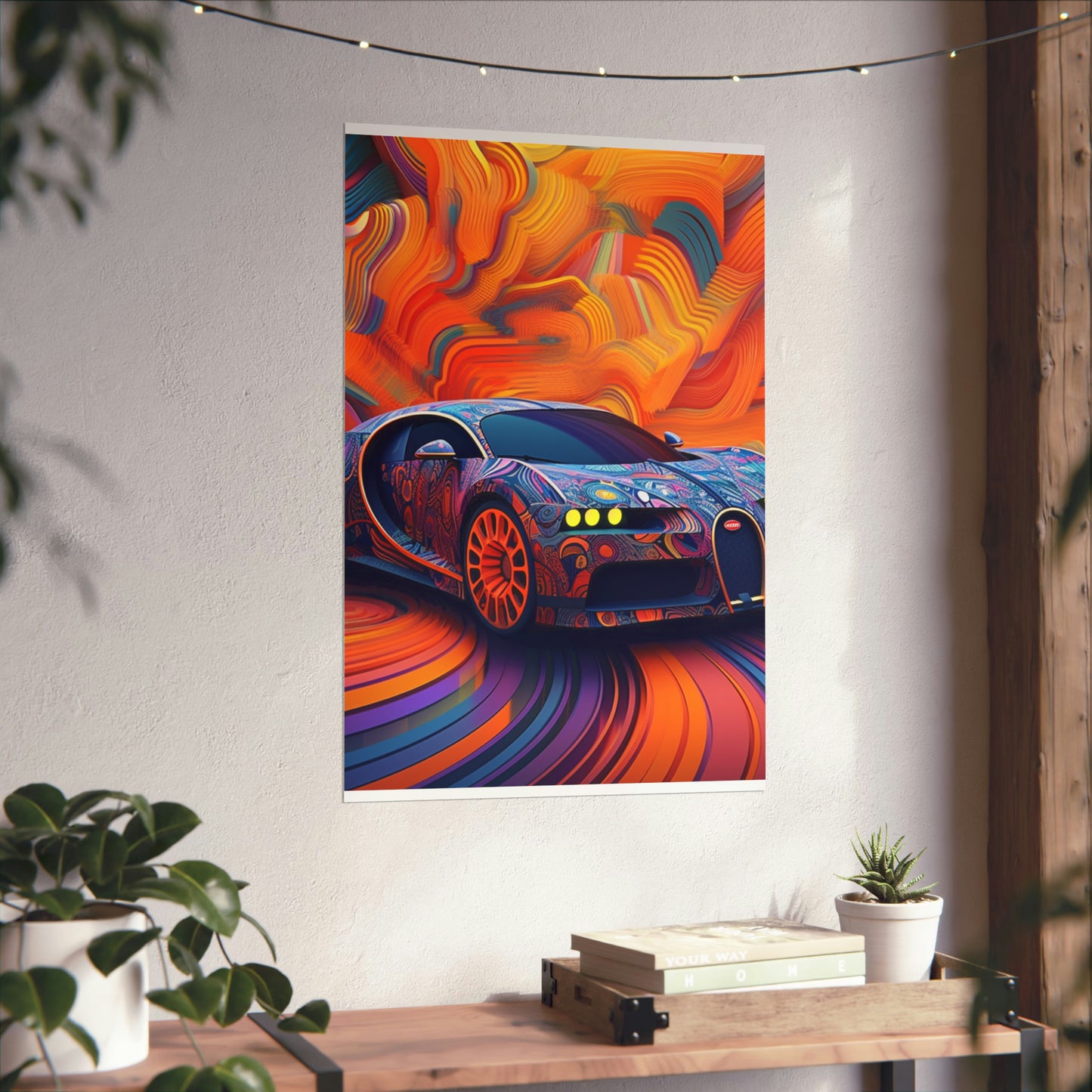 Premium Matte Vertical Posters Bugatti Abstract Concept 4