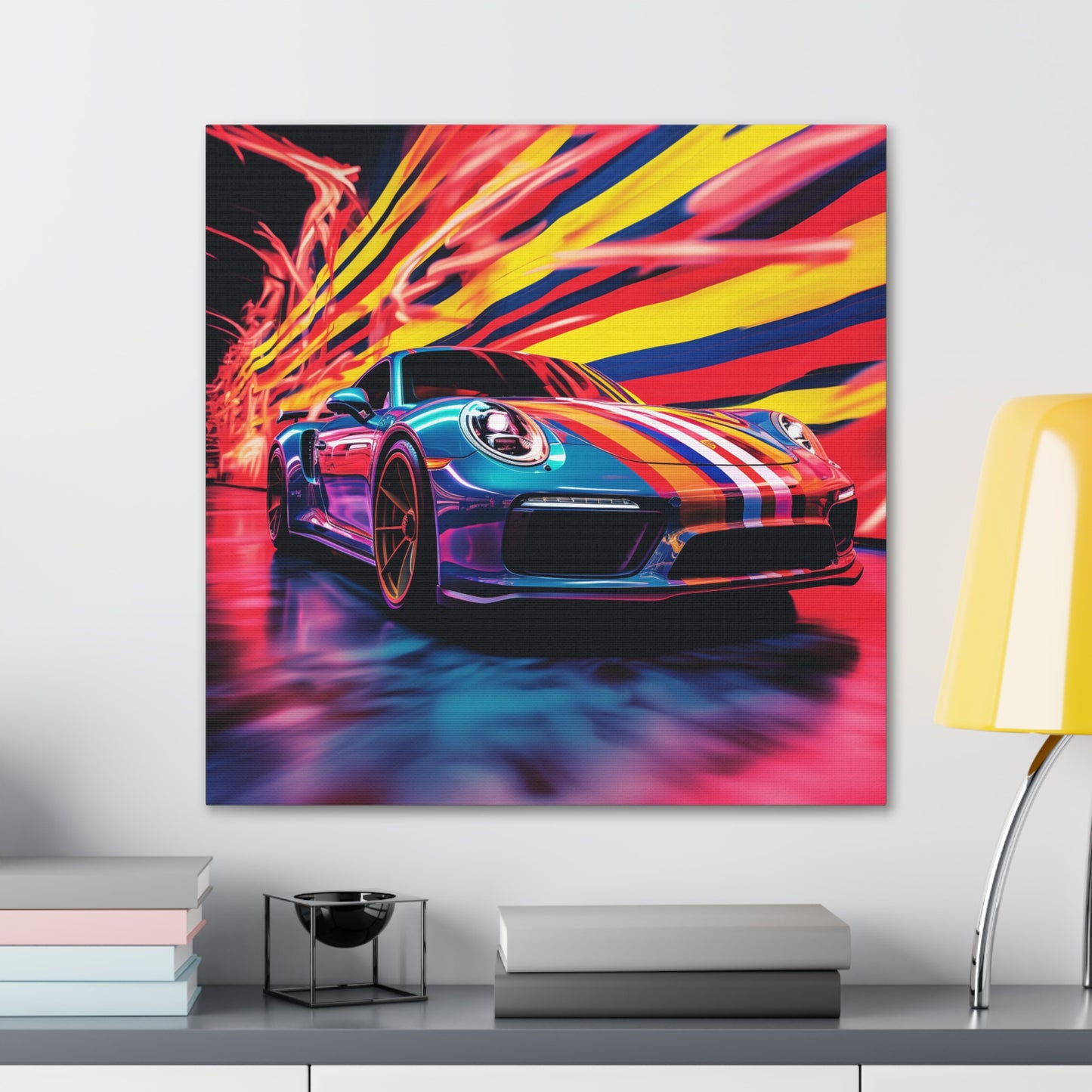 Canvas Gallery Wraps Macro American Flag Porsche 2