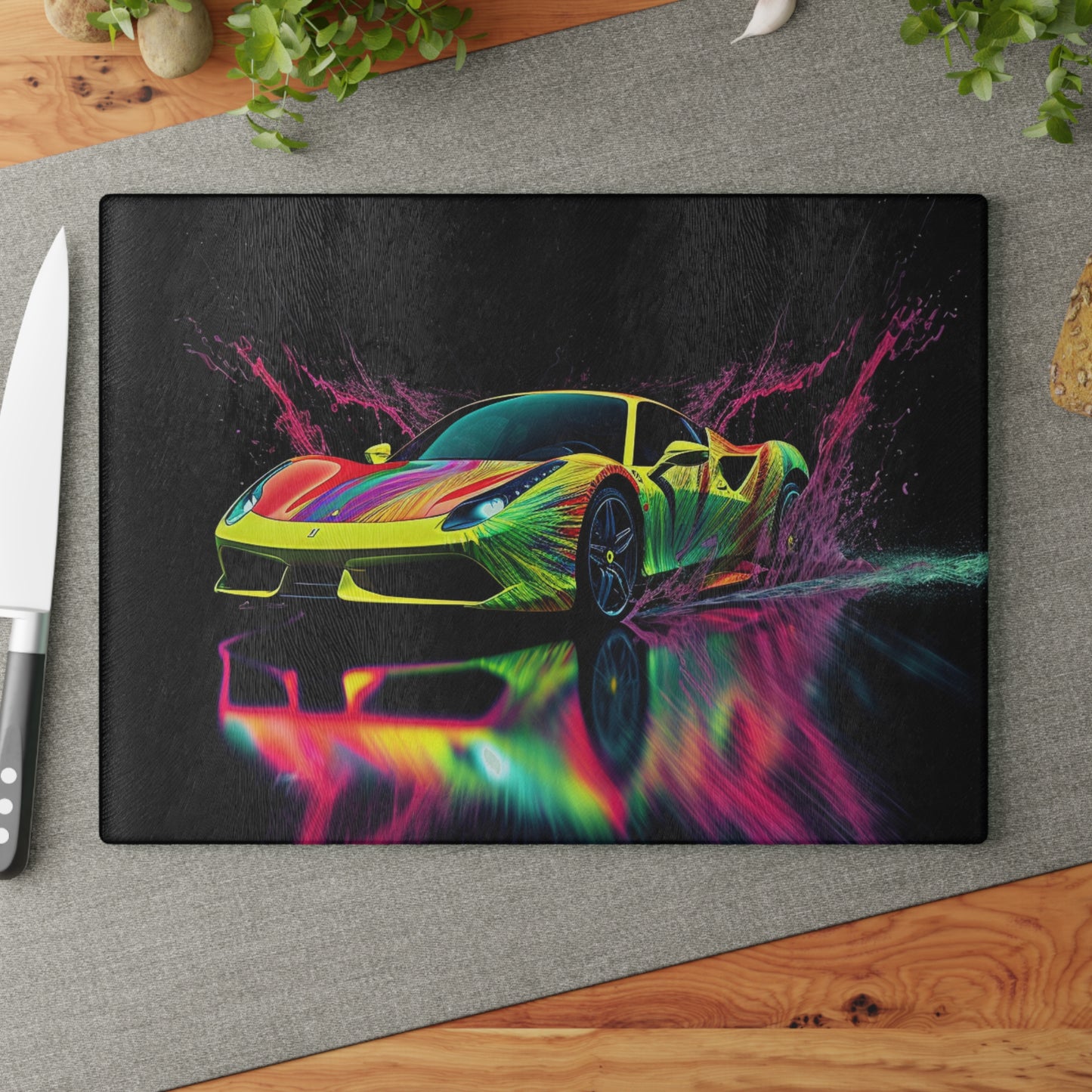 Glass Cutting Board Ferrari Fusion Water 2