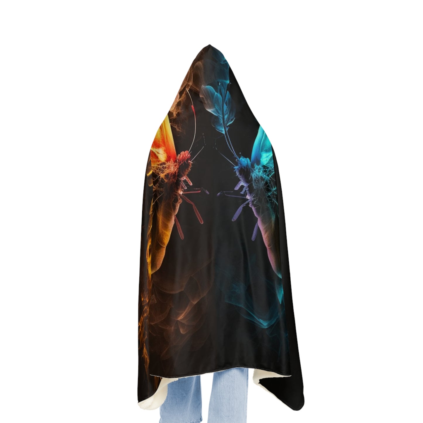 Snuggle Hooded Blanket Kiss Neon Butterfly 8