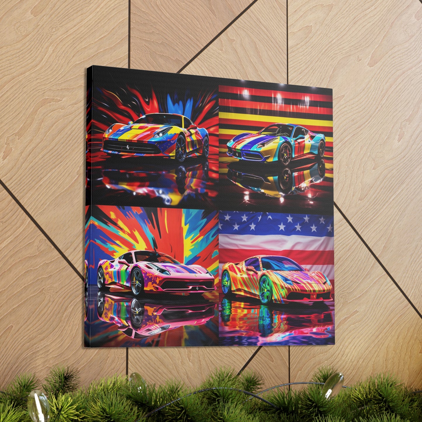 Canvas Gallery Wraps Hyper Colorfull Ferrari 5