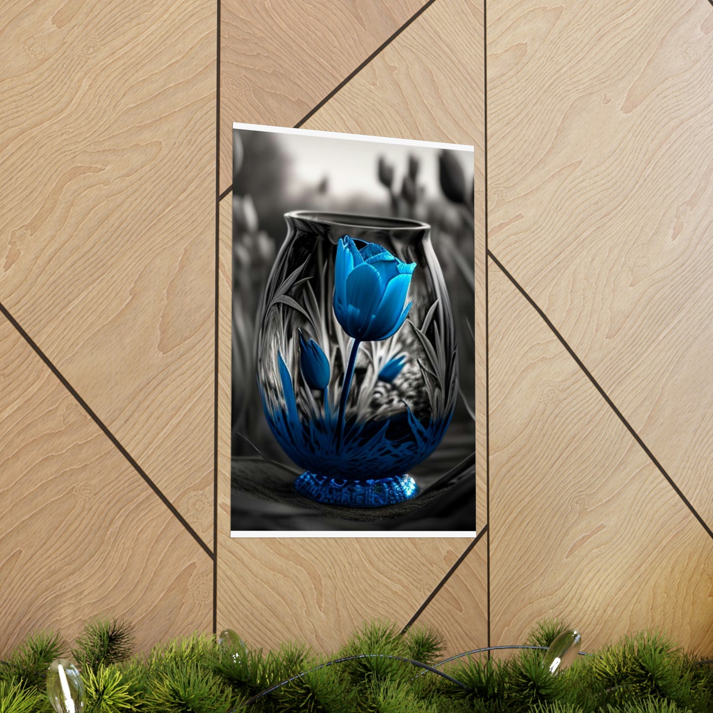 Premium Matte Vertical Posters Tulip Blue 3