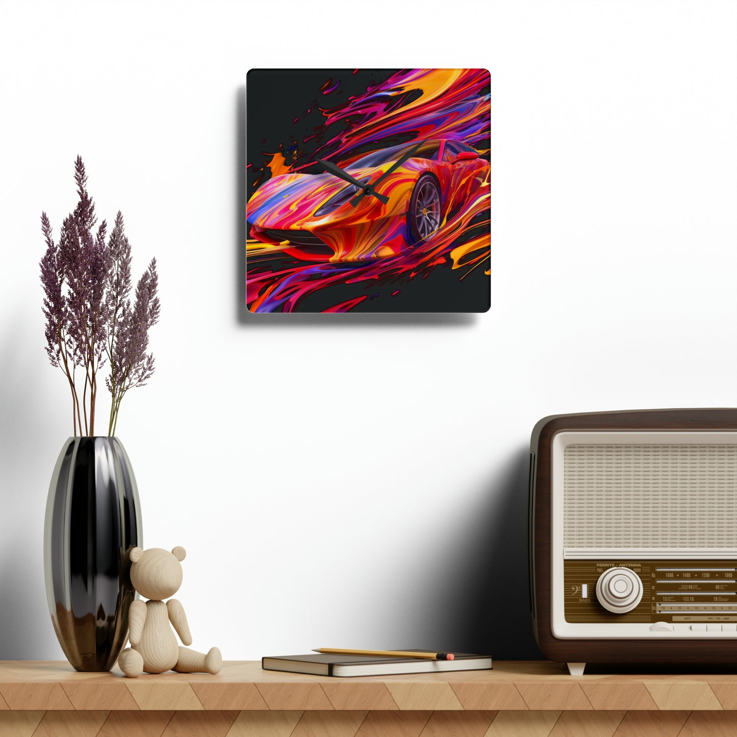 Acrylic Wall Clock Ferrari Water Fusion 2