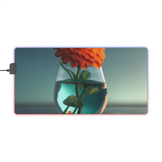 LED Gaming Mouse Pad Orange Zinnia 1