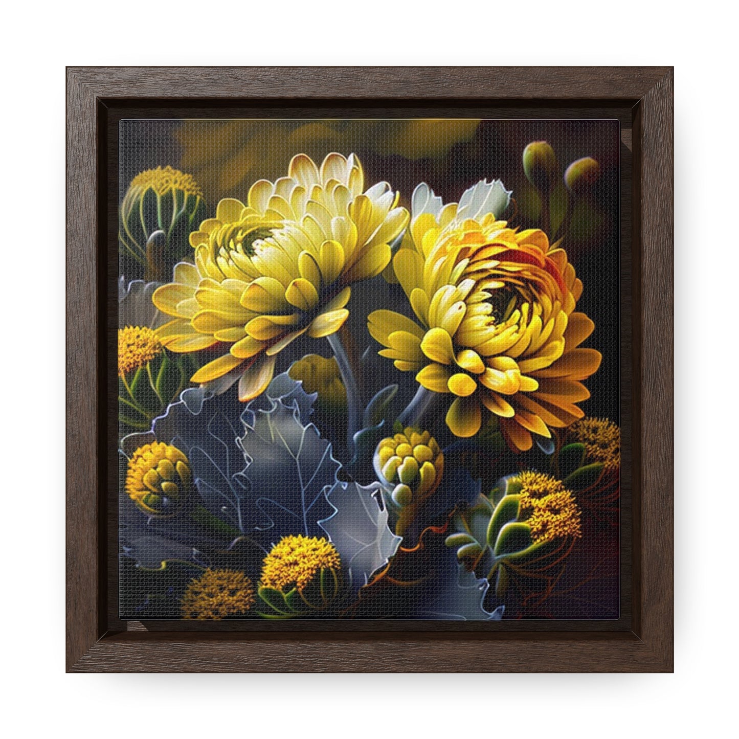 Gallery Canvas Wraps, Square Frame Yellow Hermosas Flores Amarillas 1