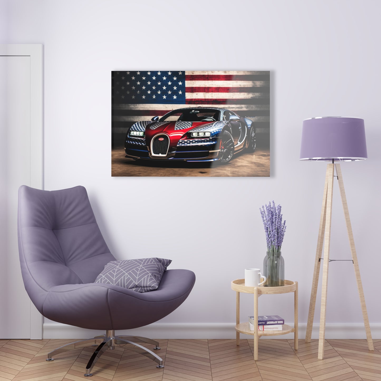 Acrylic Prints Bugatti American Flag 1