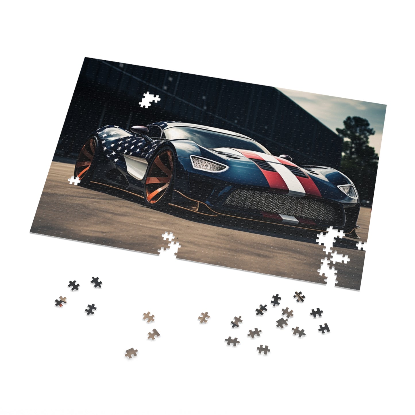Jigsaw Puzzle (30, 110, 252, 500,1000-Piece) Bugatti Flag American 2