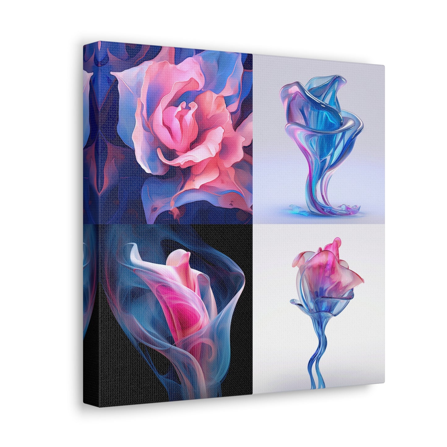 Canvas Gallery Wraps Pink & Blue Tulip Rose 5