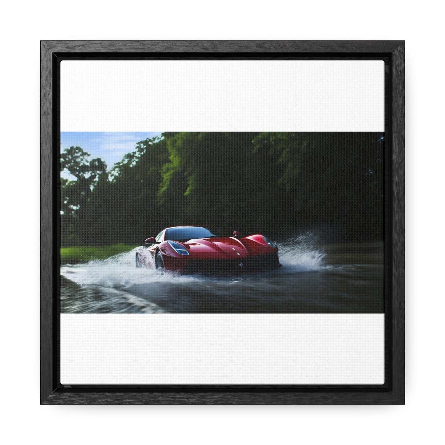 Gallery Canvas Wraps, Square Frame Water Ferrari Splash 1