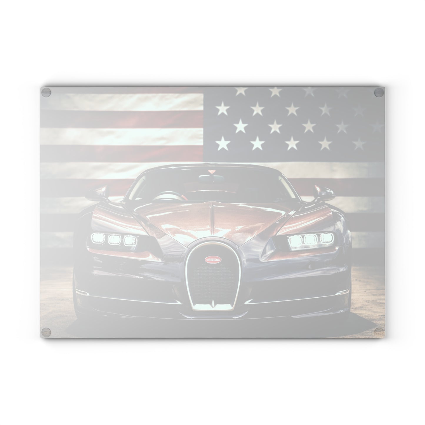 Glass Cutting Board Bugatti Flag 4