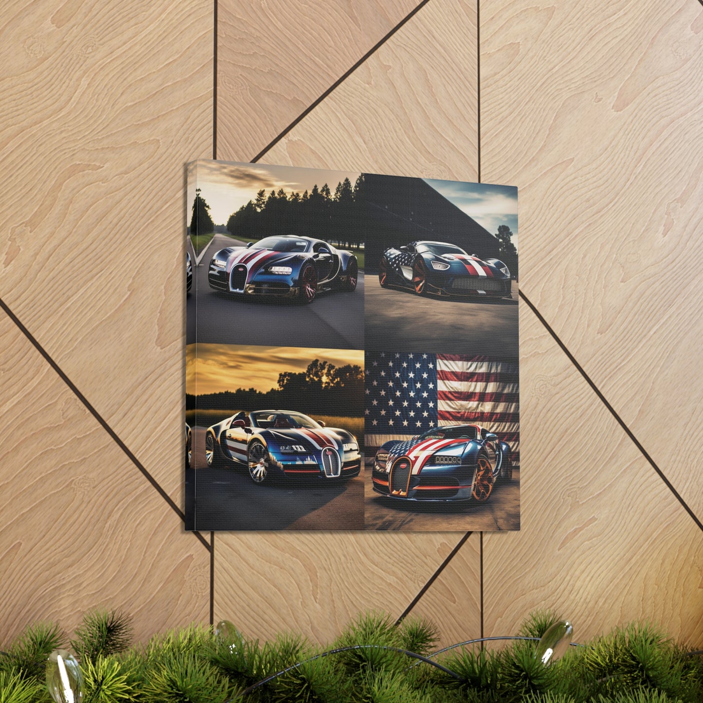 Canvas Gallery Wraps Bugatti Flag American 5