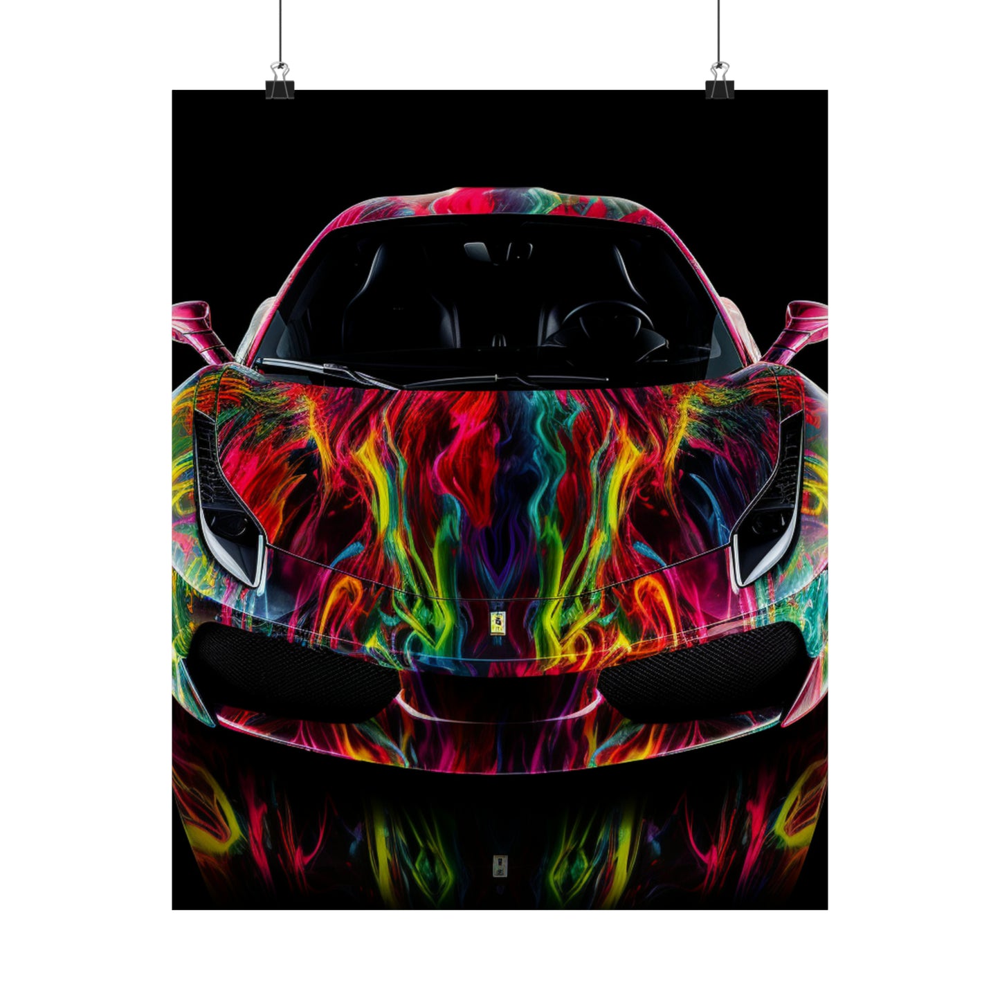 Premium Matte Vertical Posters Ferrari Color 1