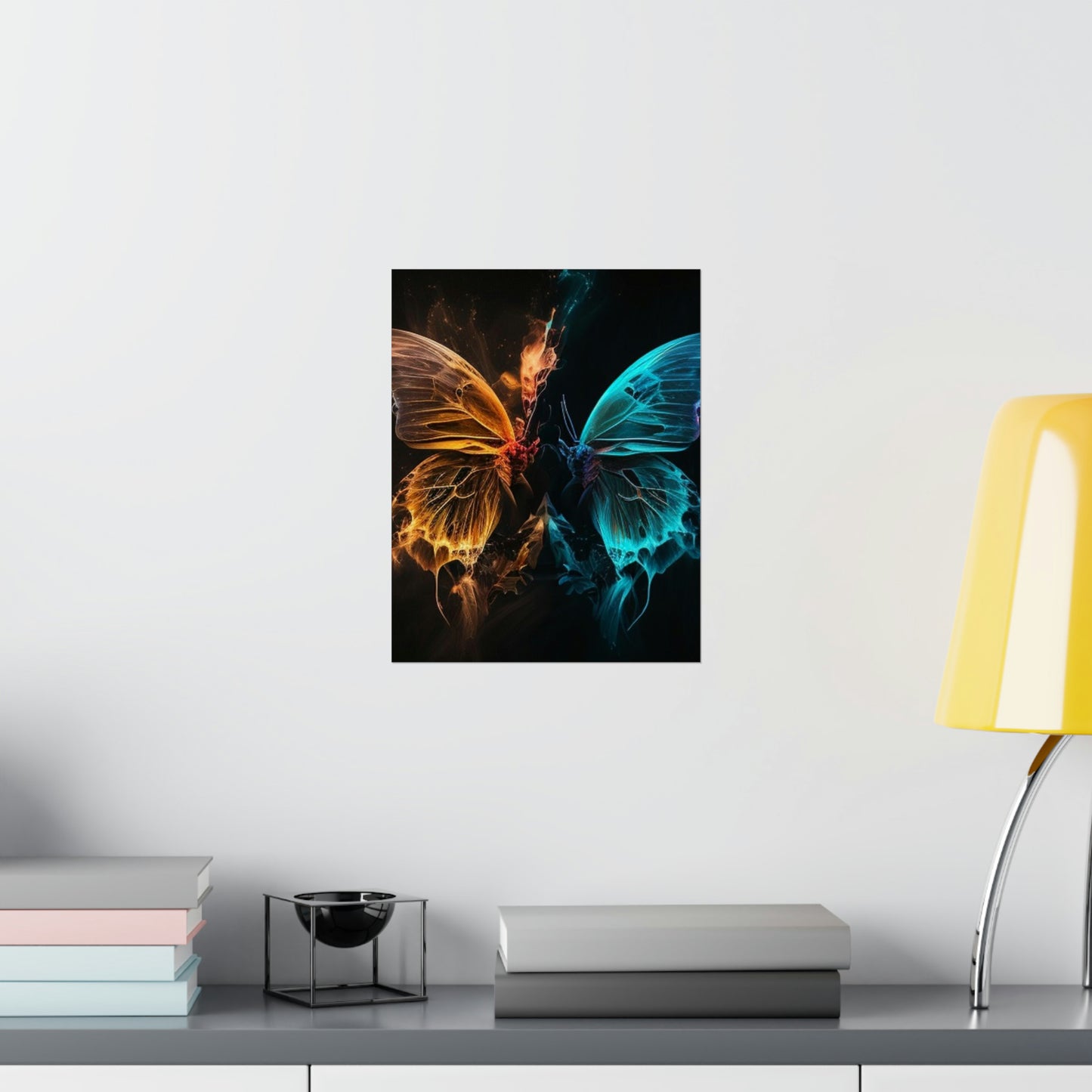 Premium Matte Vertical Posters Neon Glo Butterfly 4