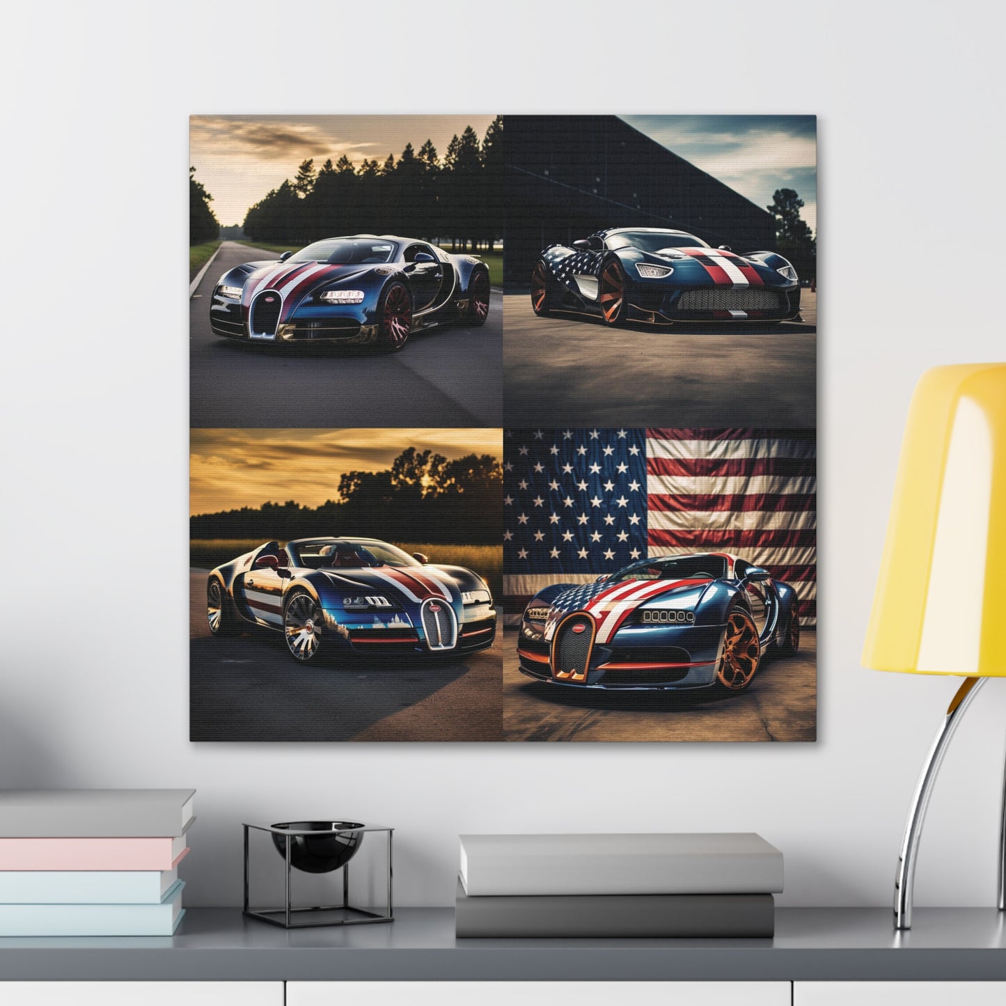 Canvas Gallery Wraps Bugatti Flag American 5