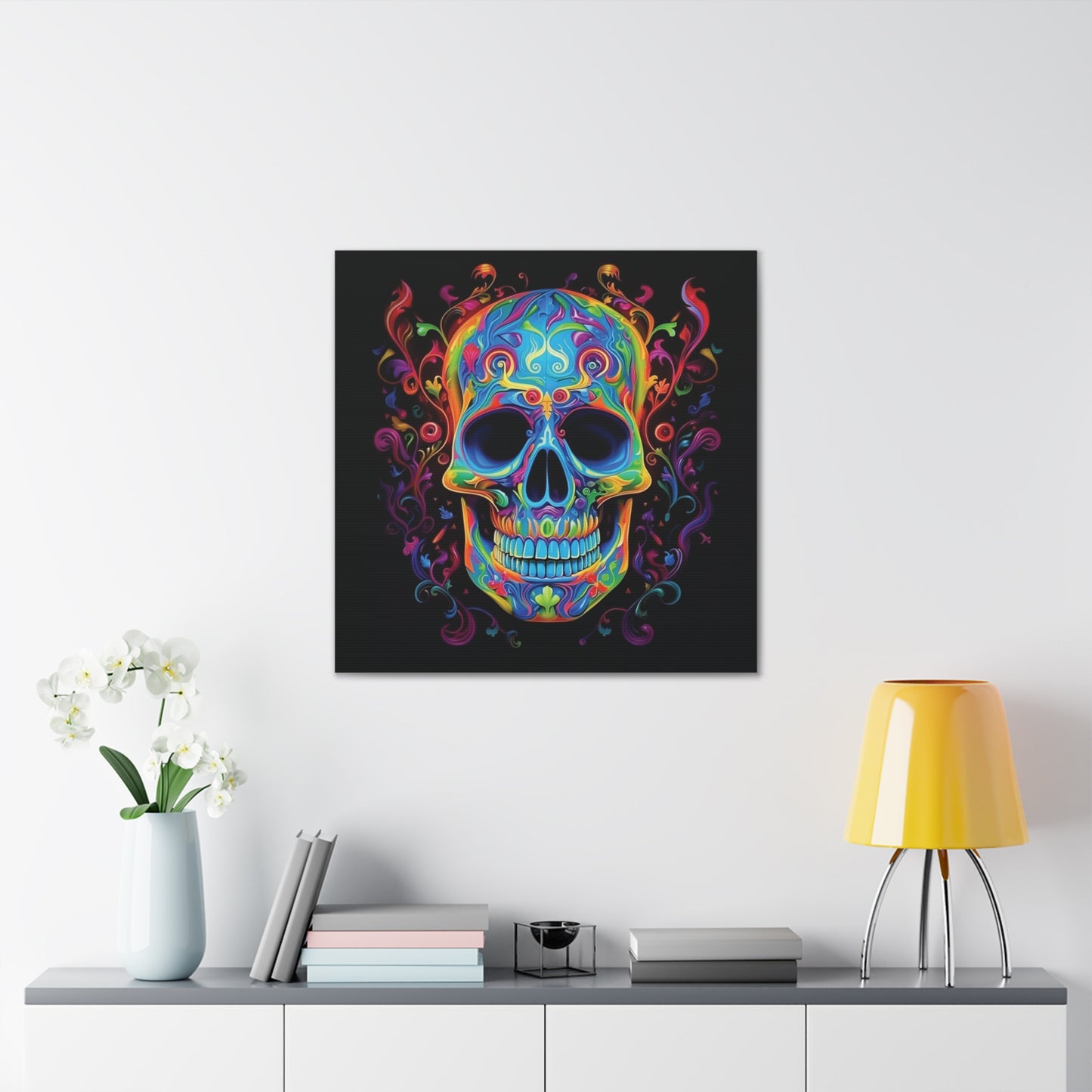 Canvas Gallery Wraps Macro Skull Color 4