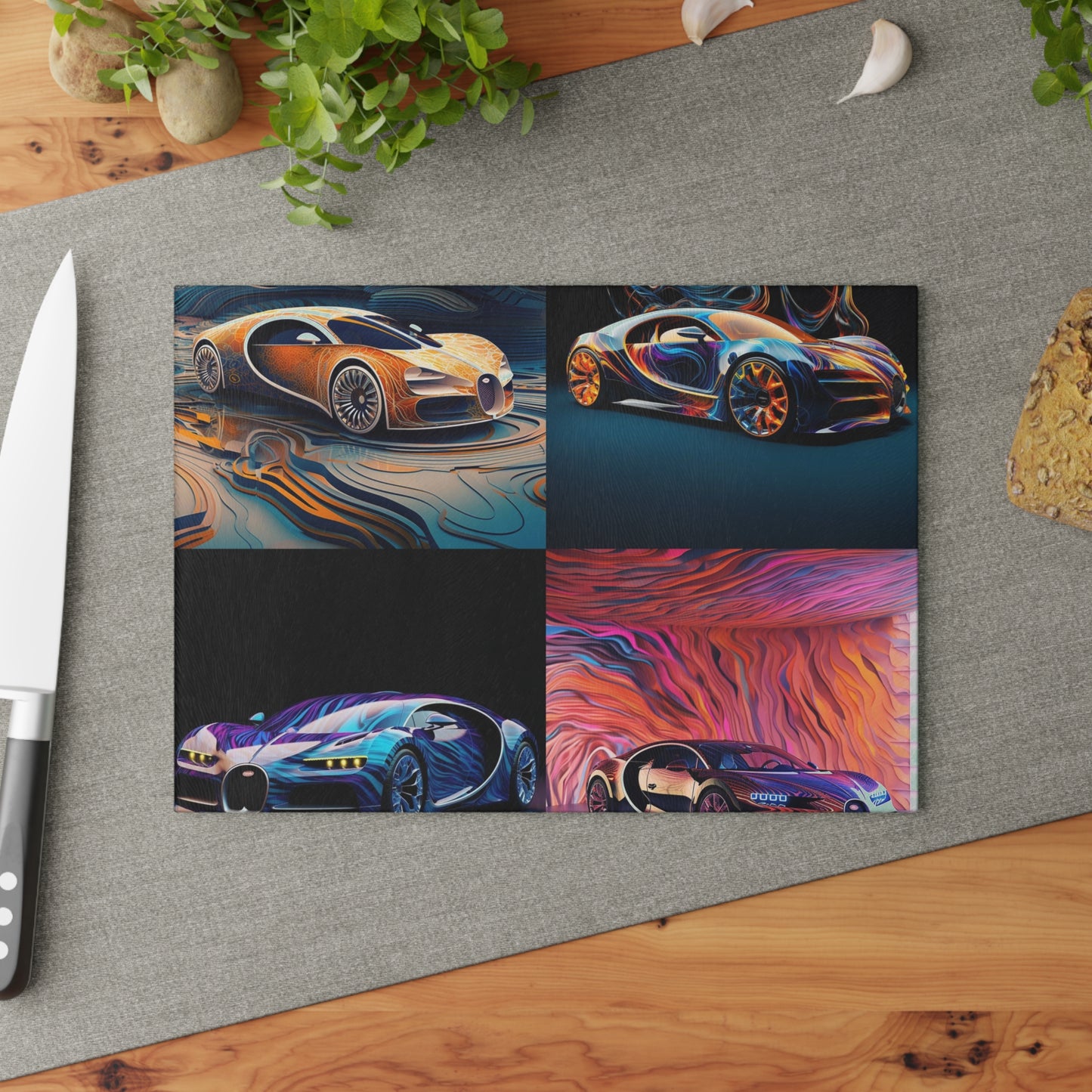 Glass Cutting Board Bugatti Abstract Flair 5