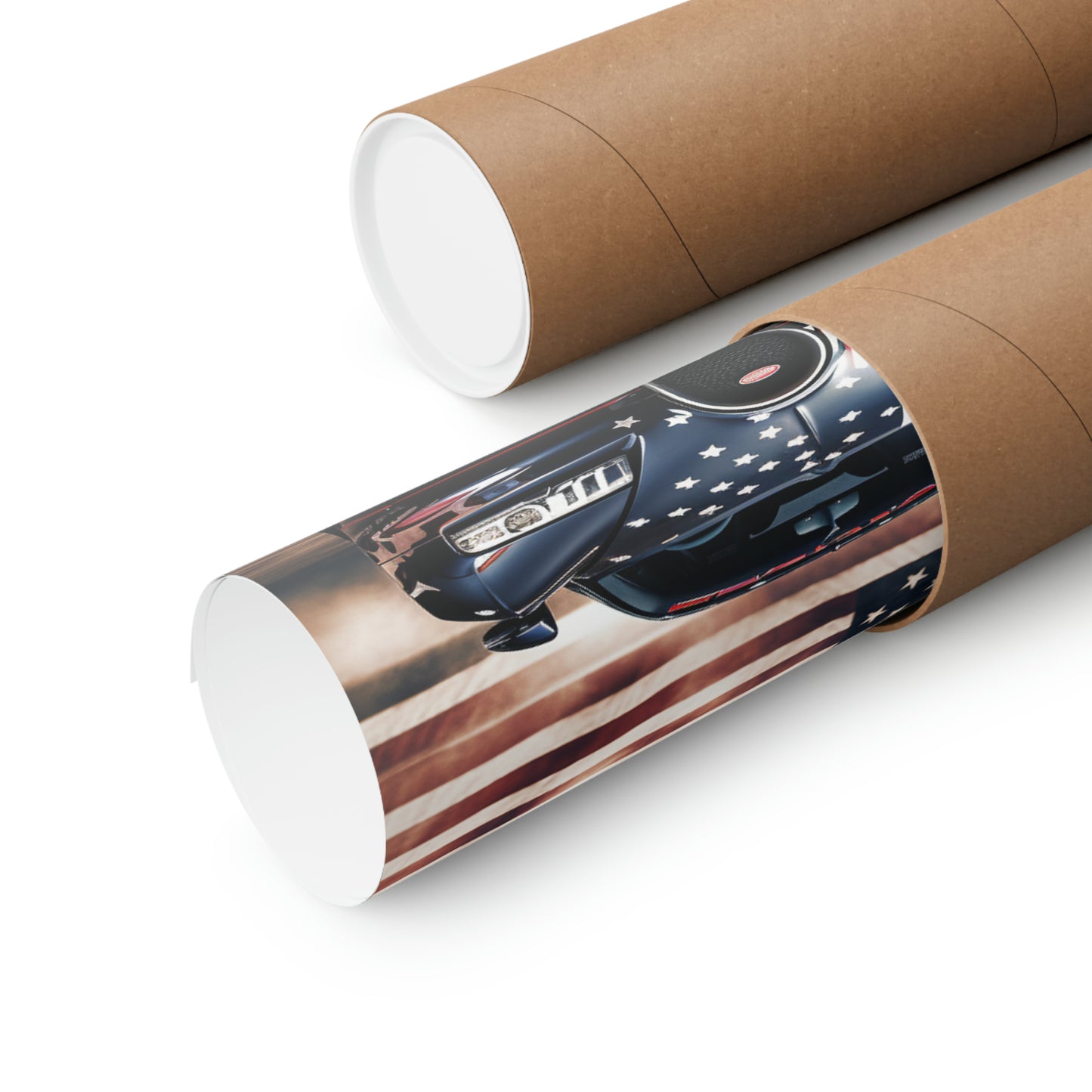 Premium Matte Vertical Posters Bugatti American Flag 2