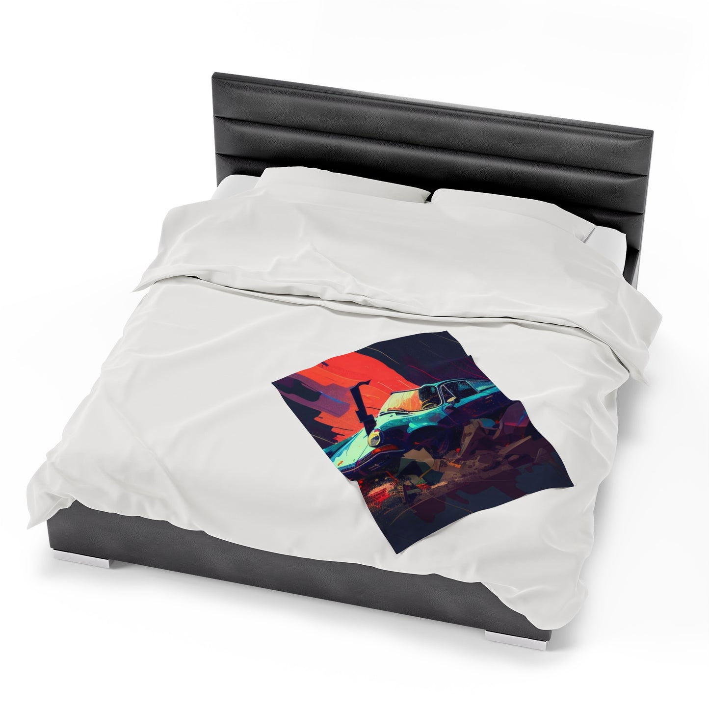 Velveteen Plush Blanket Porsche Abstract 2