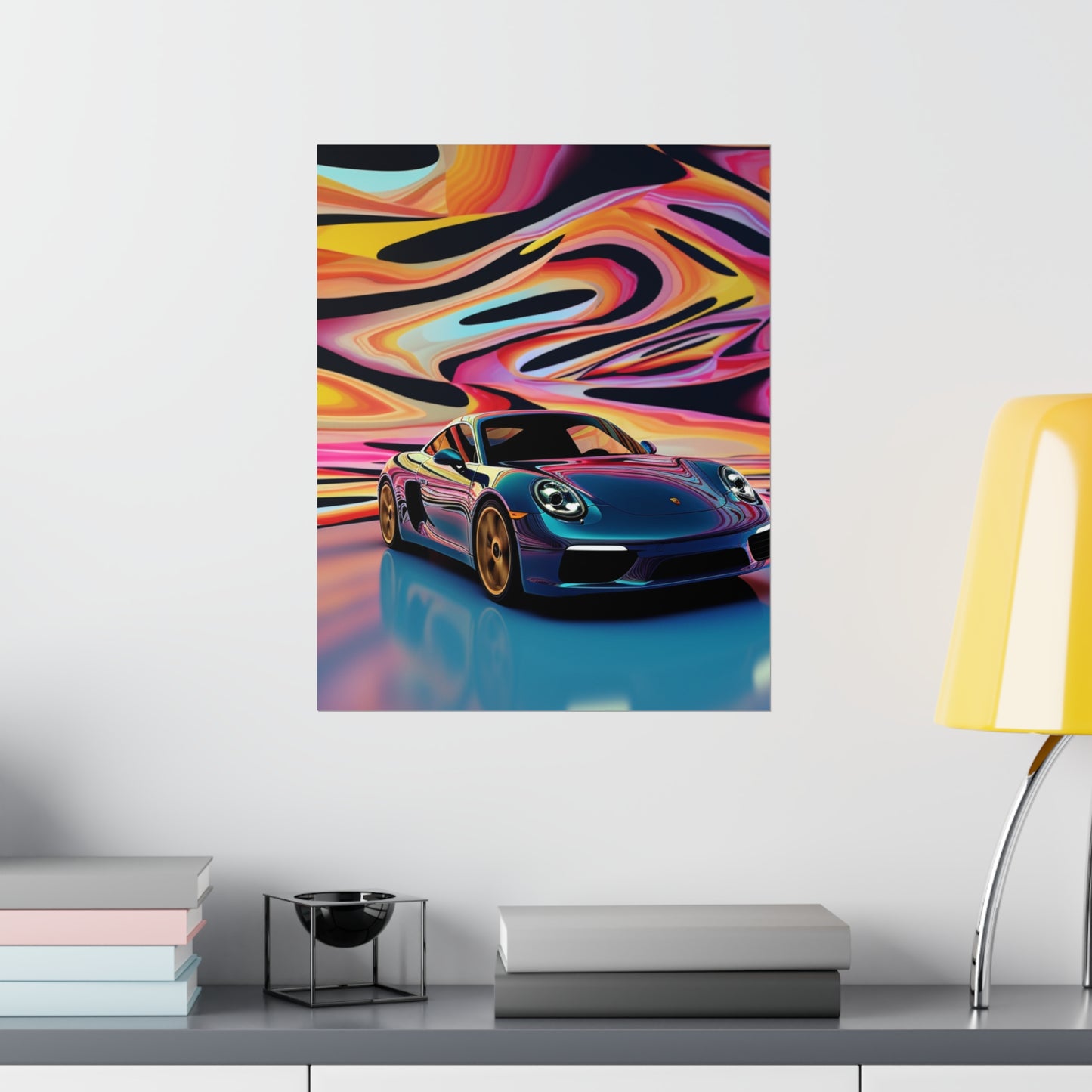 Premium Matte Vertical Posters Porsche Water Fusion 2