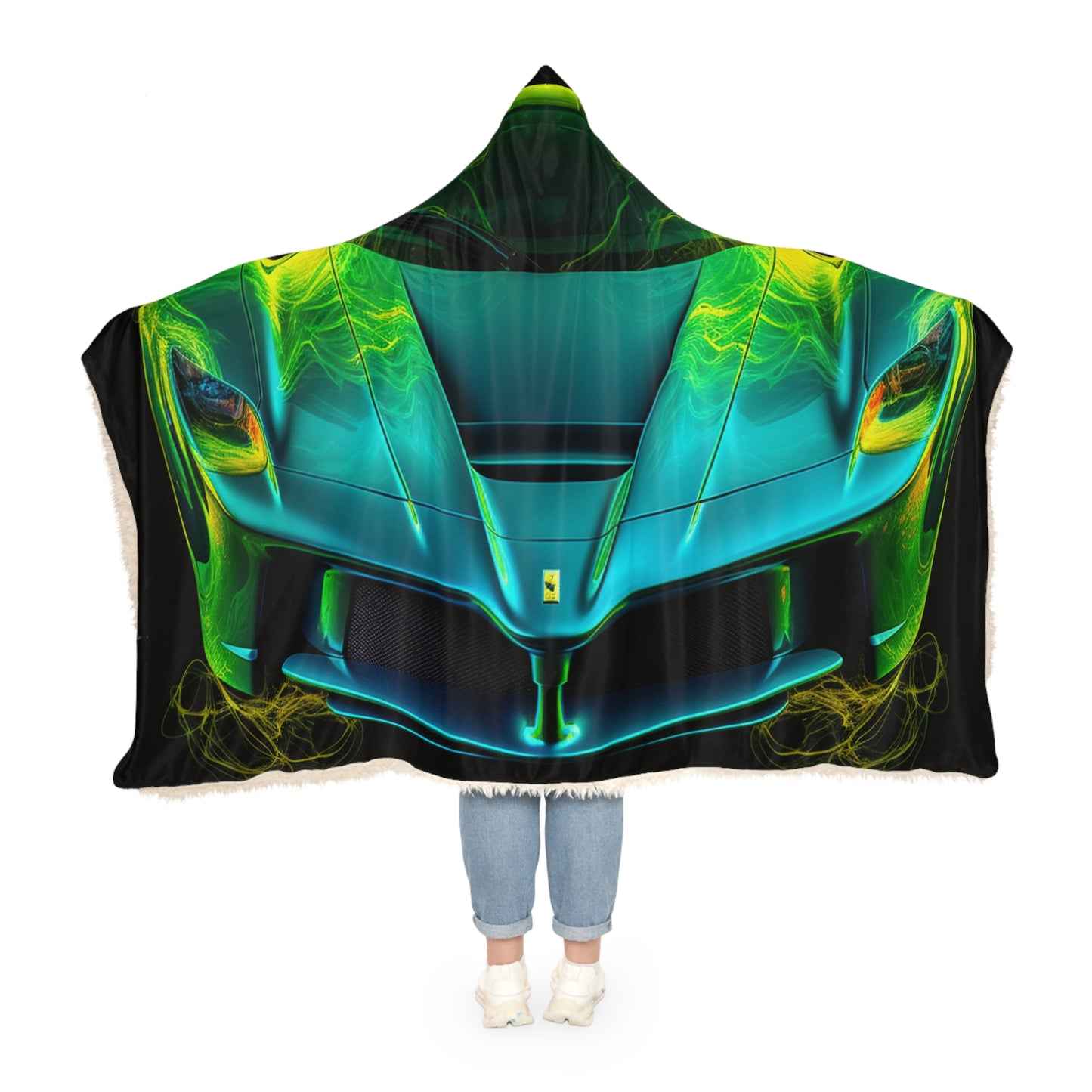 Snuggle Hooded Blanket Ferrari Neon 2