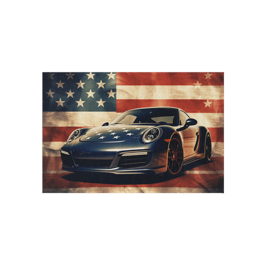 Outdoor Rug  Abstract American Flag Background Porsche 3