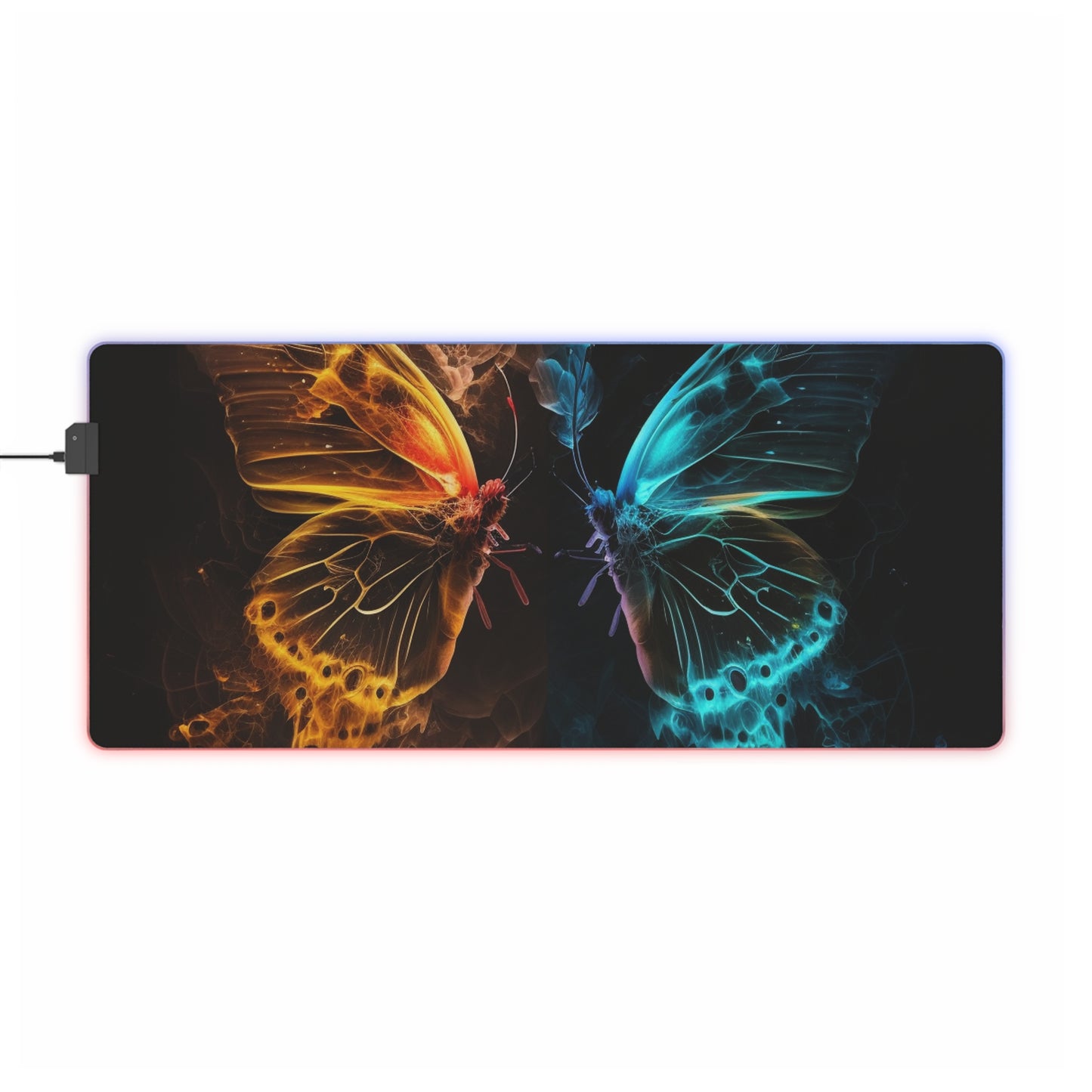 LED Gaming Mouse Pad Kiss Neon Butterfly 8