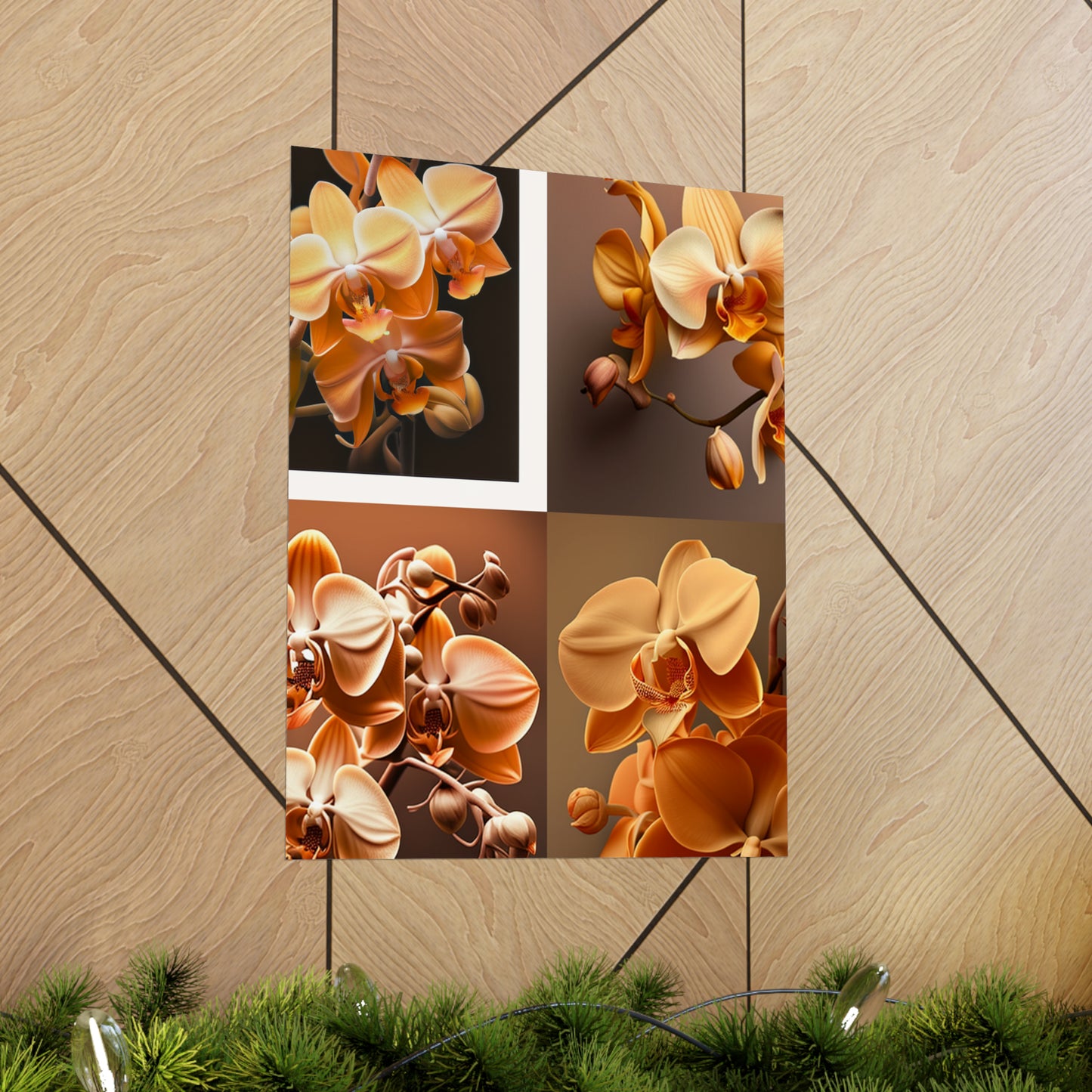 Premium Matte Vertical Posters orchid pedals 5