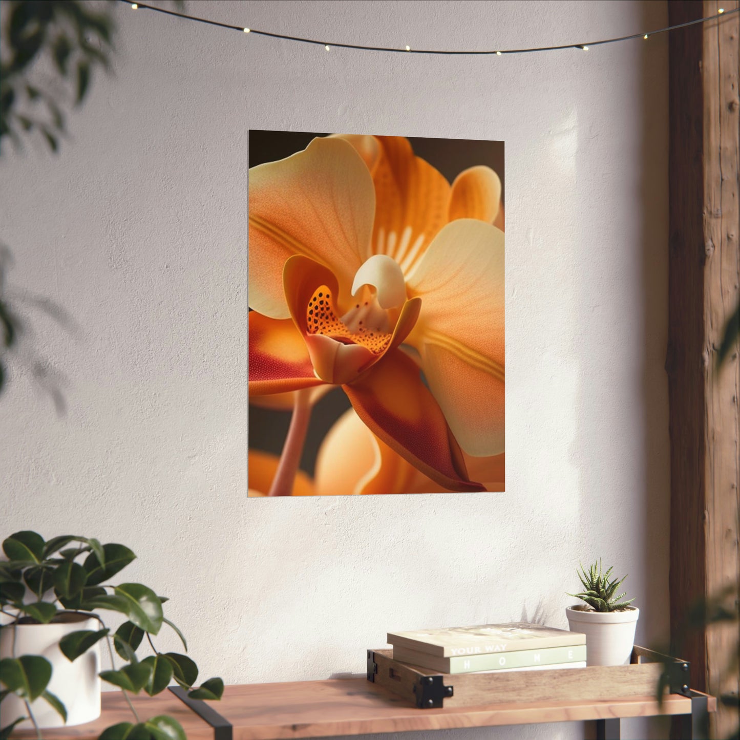 Premium Matte Vertical Posters Orange Orchid 3