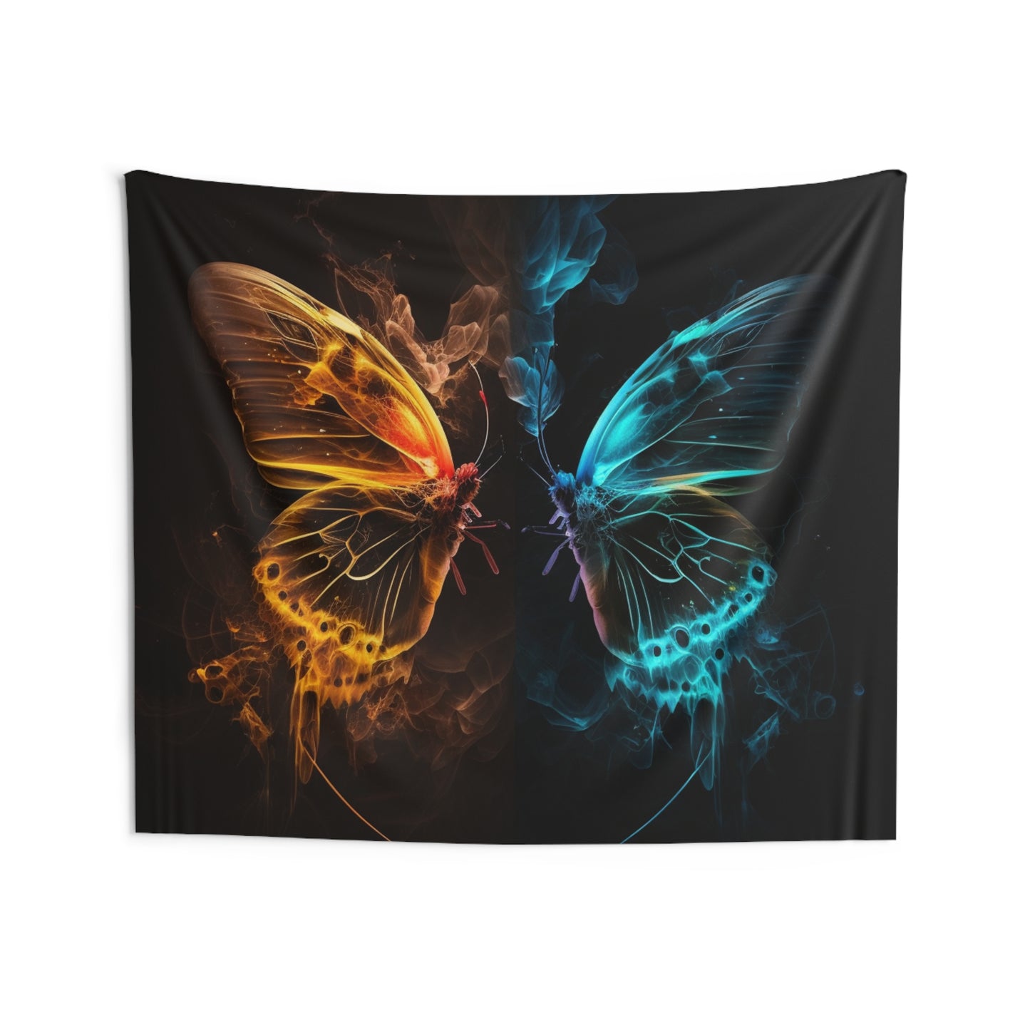 Indoor Wall Tapestries Kiss Neon Butterfly 8