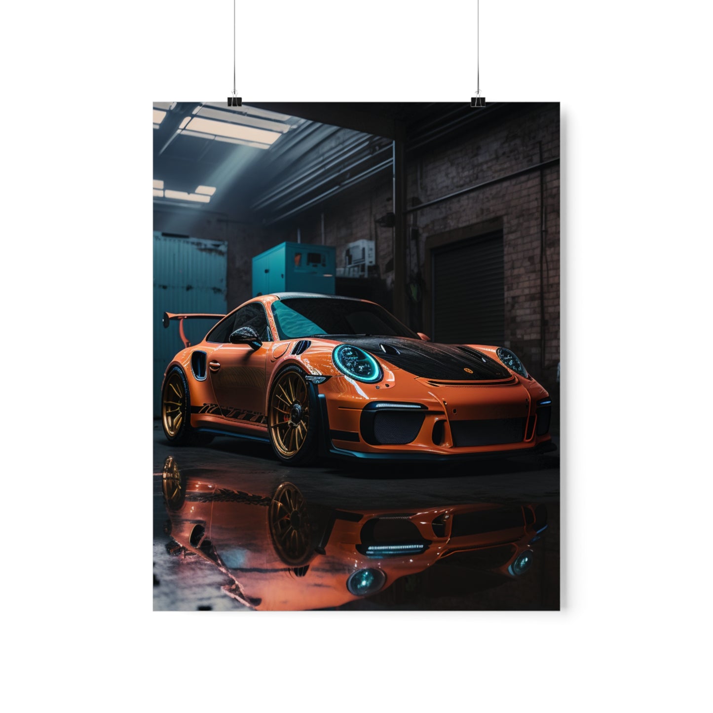 Premium Matte Vertical Posters Porsche Color 1