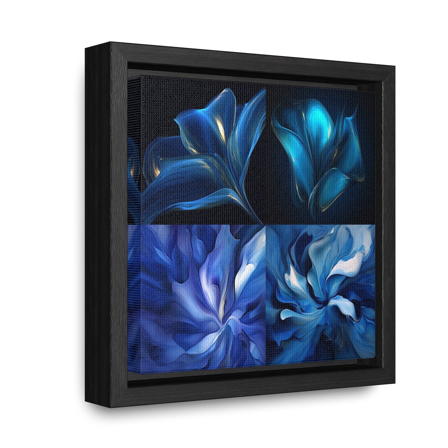 Gallery Canvas Wraps, Square Frame Abstract Blue Tulip 5