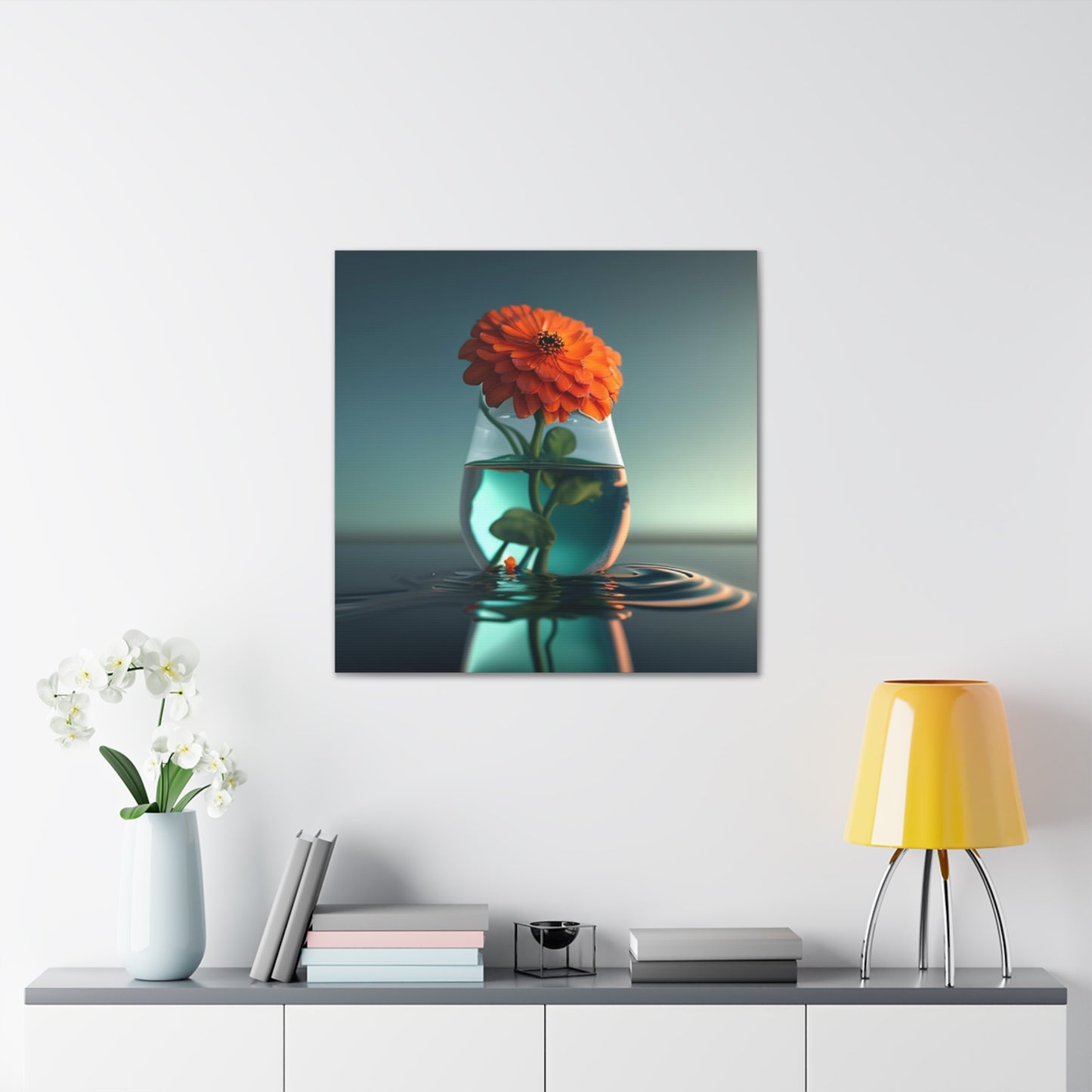 Canvas Gallery Wraps Orange Zinnia 1