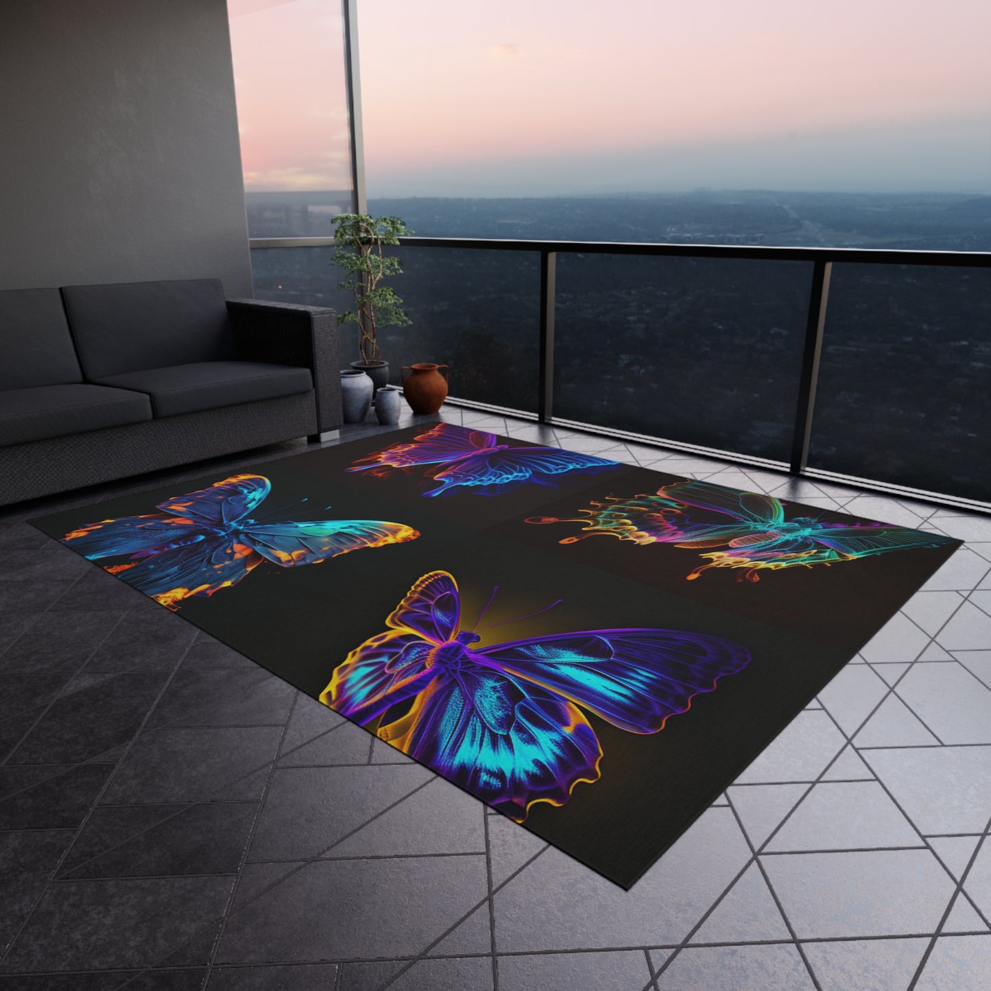 Outdoor Rug  Thermal Butterfly 5