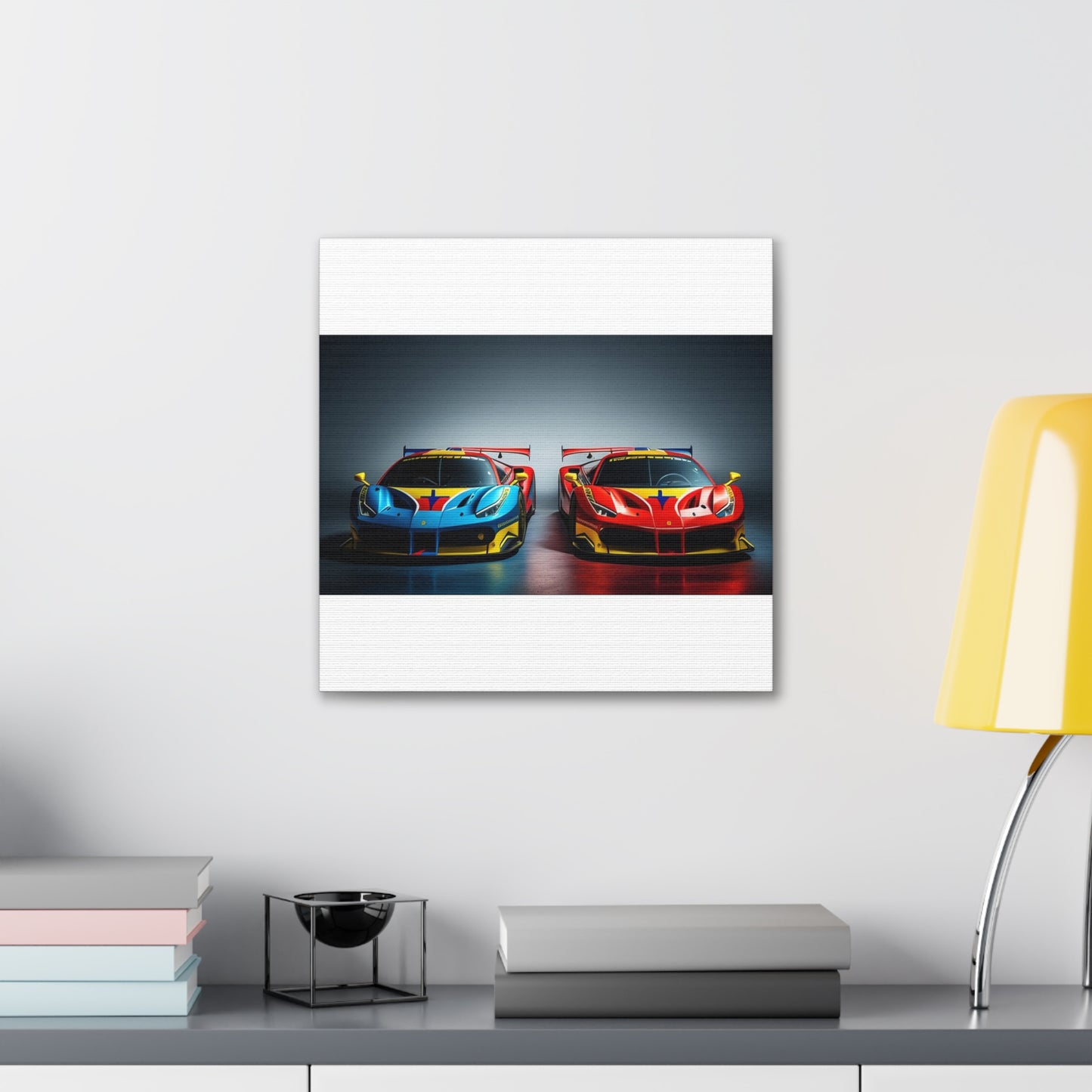 Canvas Gallery Wraps Ferrari Red Blue 2