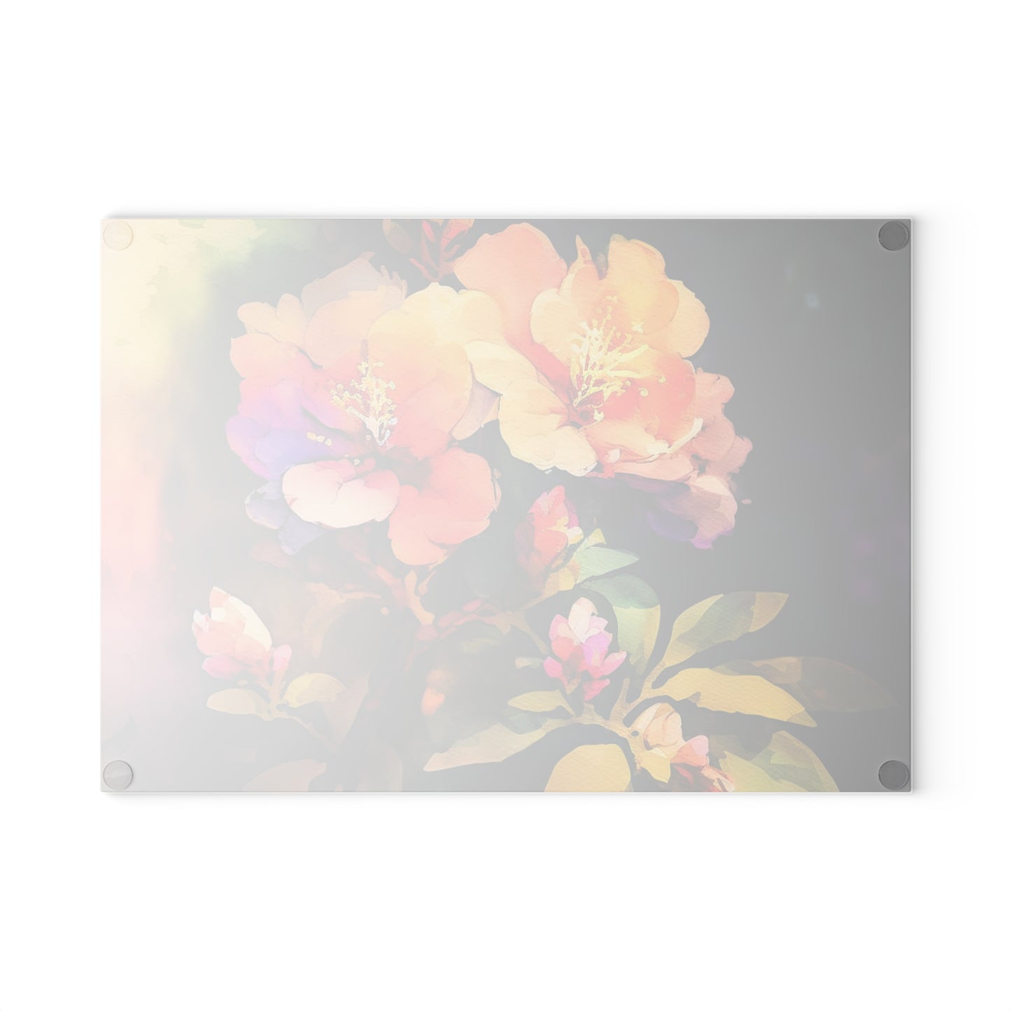 Glass Cutting Board Bright Spring Flowers 2