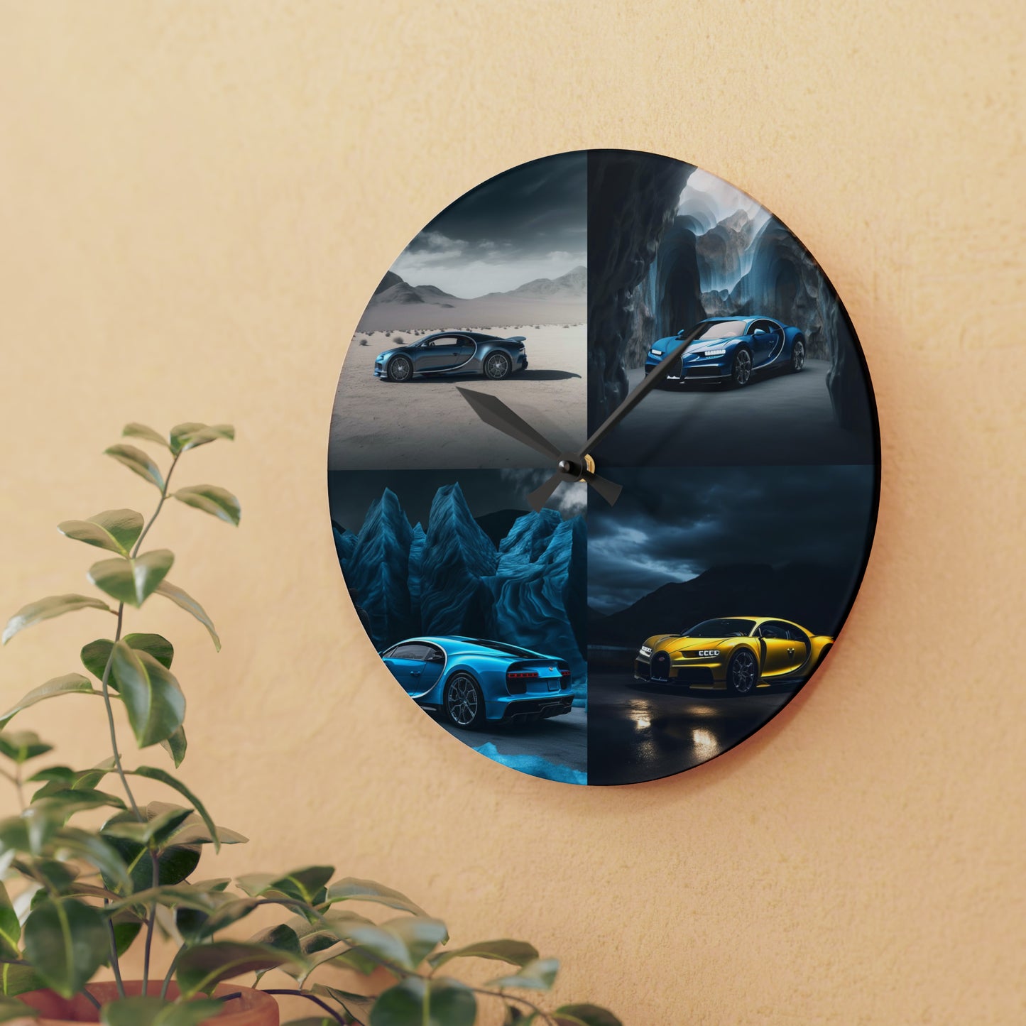 Acrylic Wall Clock Bugatti Real Look 5