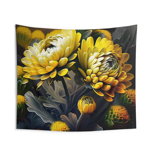Indoor Wall Tapestries Yellow Hermosas Flores Amarillas 2