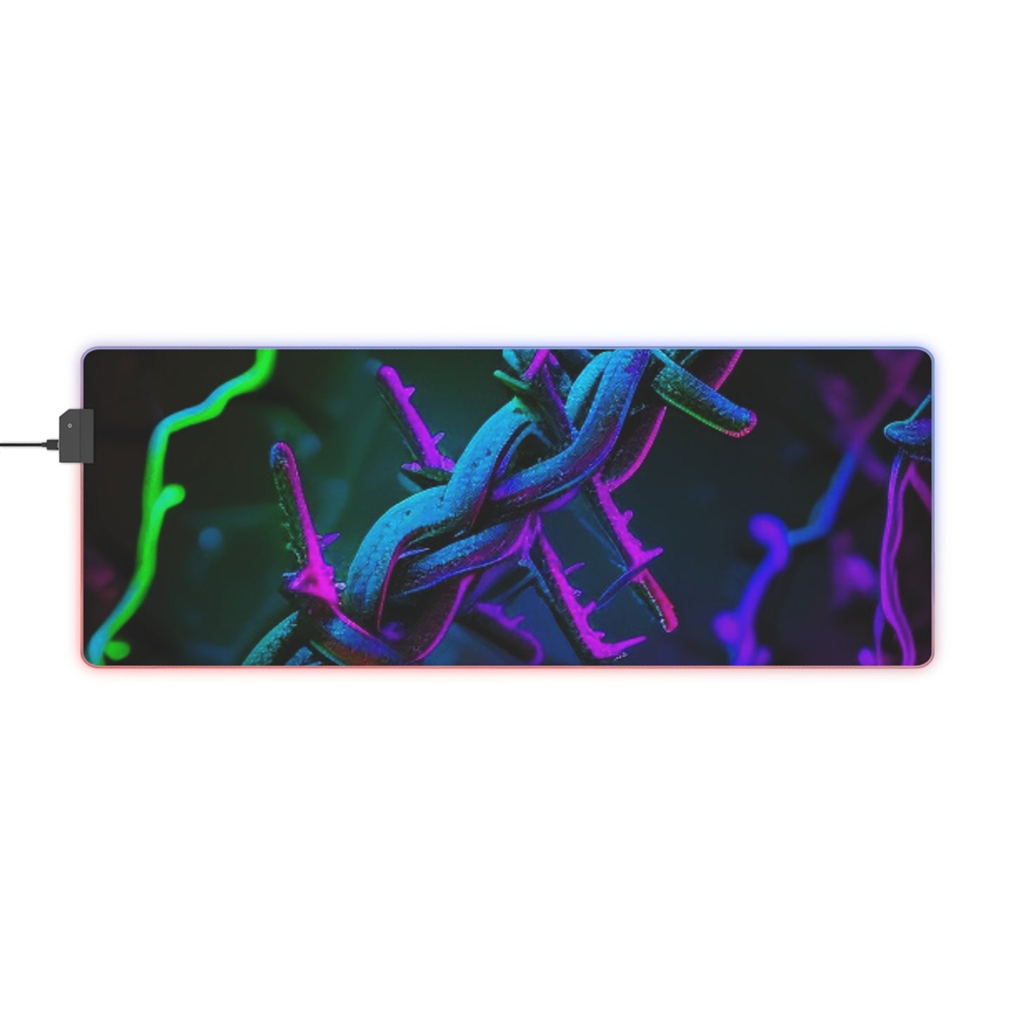 LED Gaming Mouse Pad Macro Neon Barbs 4