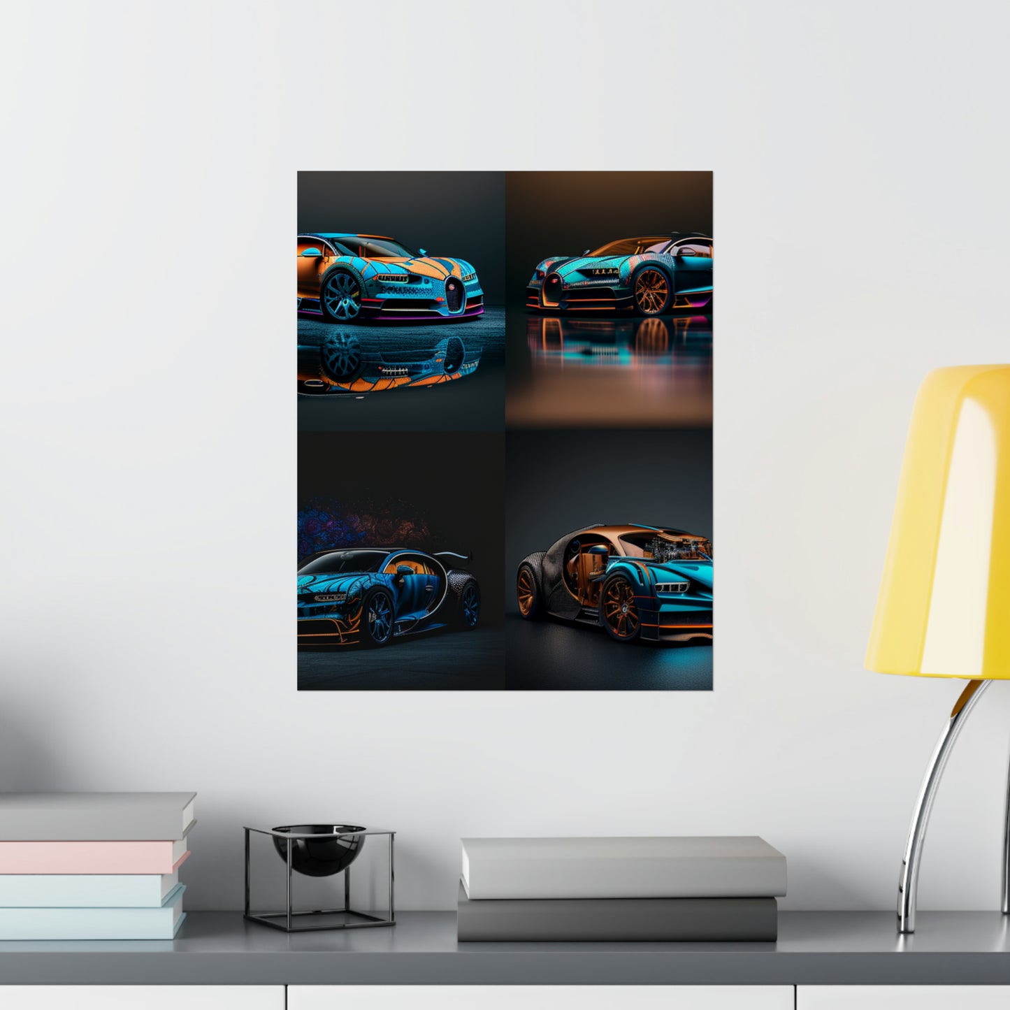 Premium Matte Vertical Posters Bugatti Blue 5