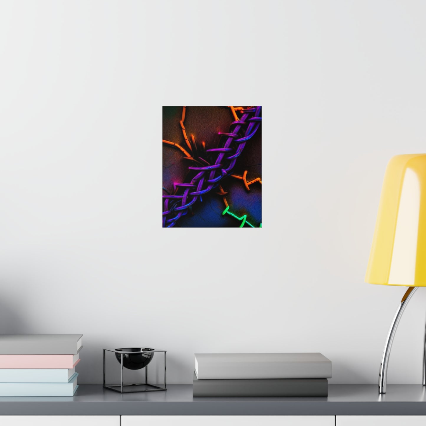 Premium Matte Vertical Posters Macro Neon Barbs 2