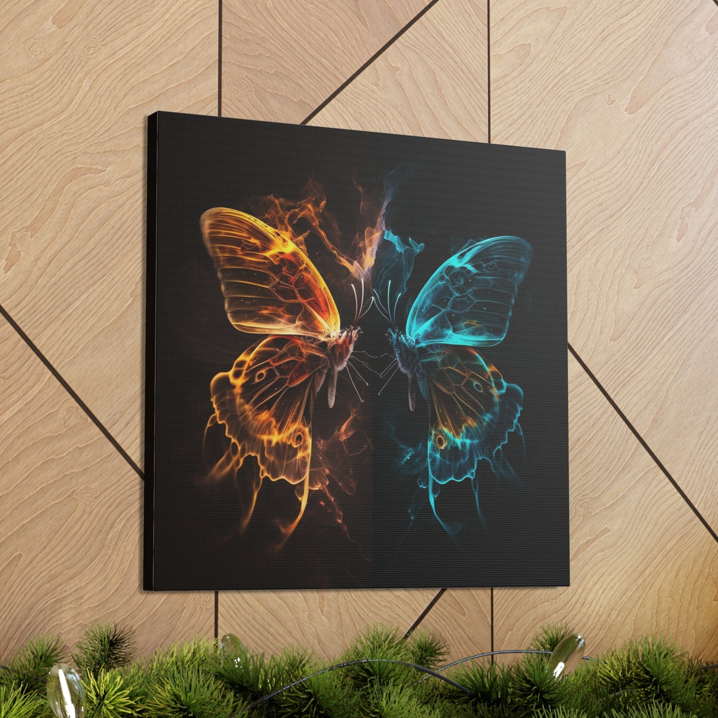 Canvas Gallery Wraps Kiss Neon Butterfly 6