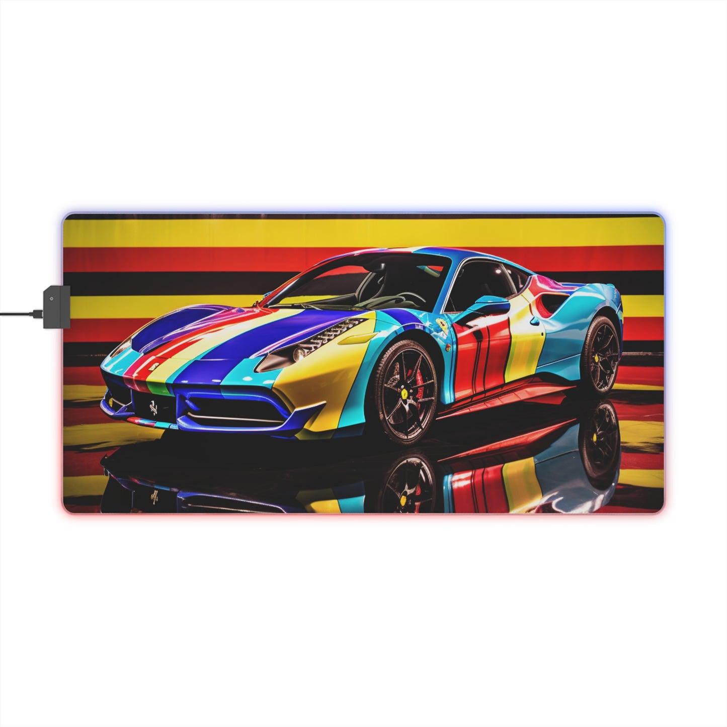 LED Gaming Mouse Pad Hyper Colorfull Ferrari 2