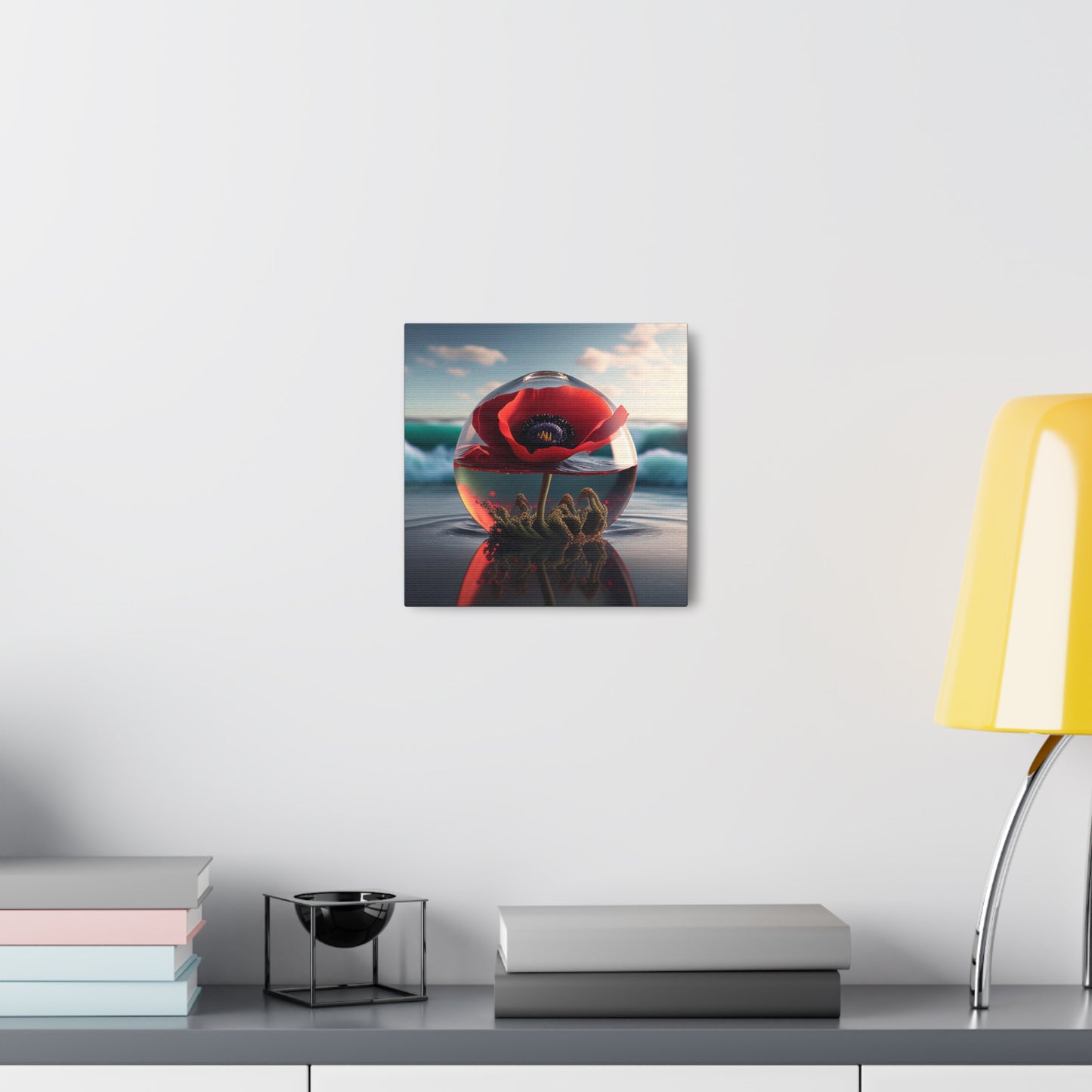 Canvas Gallery Wraps Red Anemone in a Vase 4