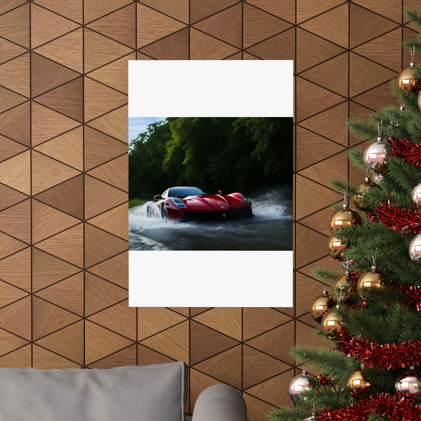 Premium Matte Vertical Posters Water Ferrari Splash 1